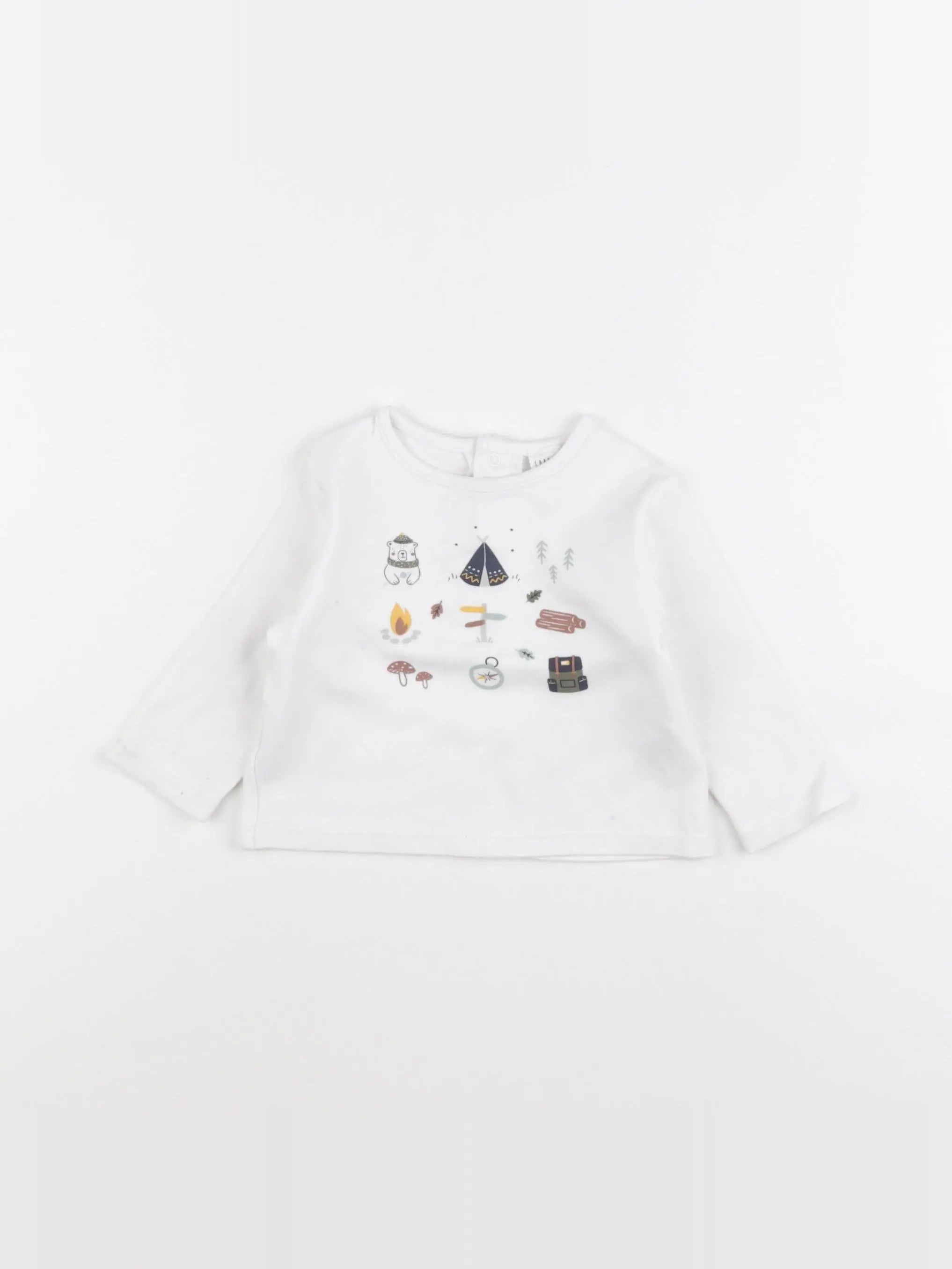 Carrément Beau - tee-shirt blanc - 9 mois