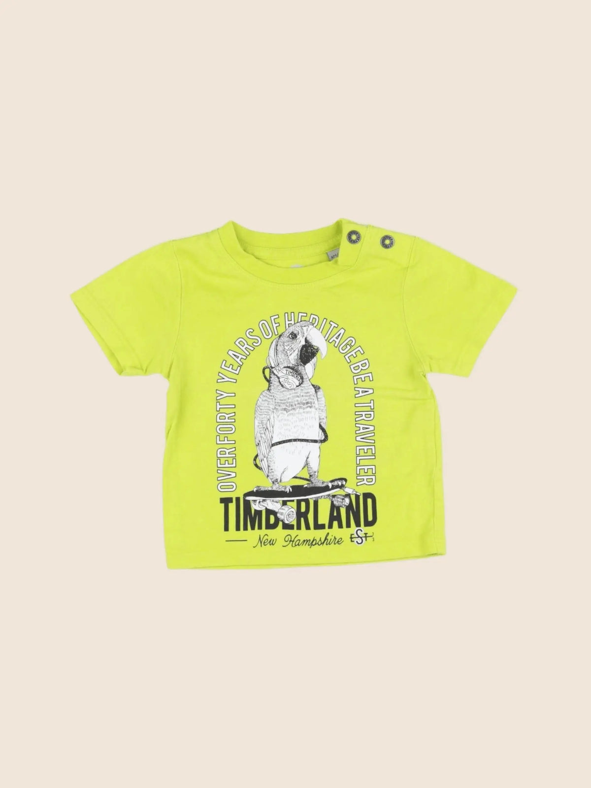 Timberland - tee-shirt jaune fluo - 6 mois