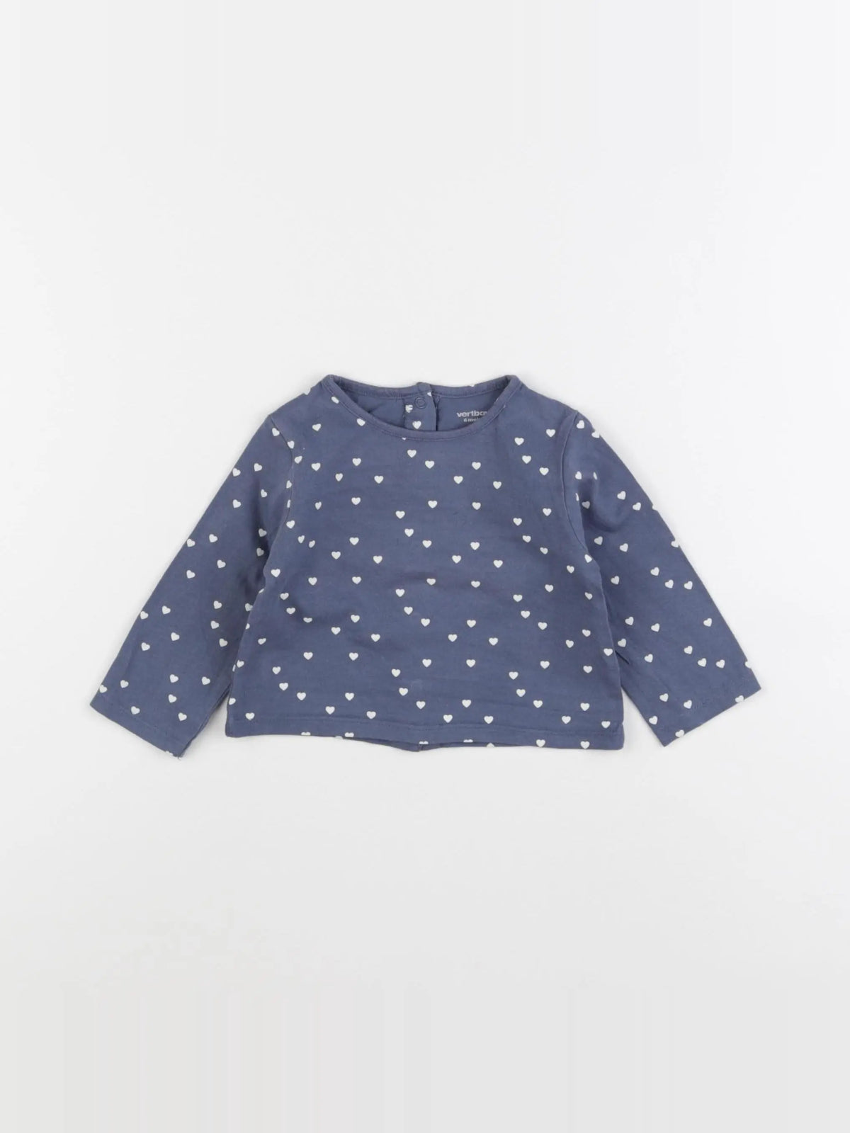 Vertbaudet - tee-shirt bleu - 6 mois