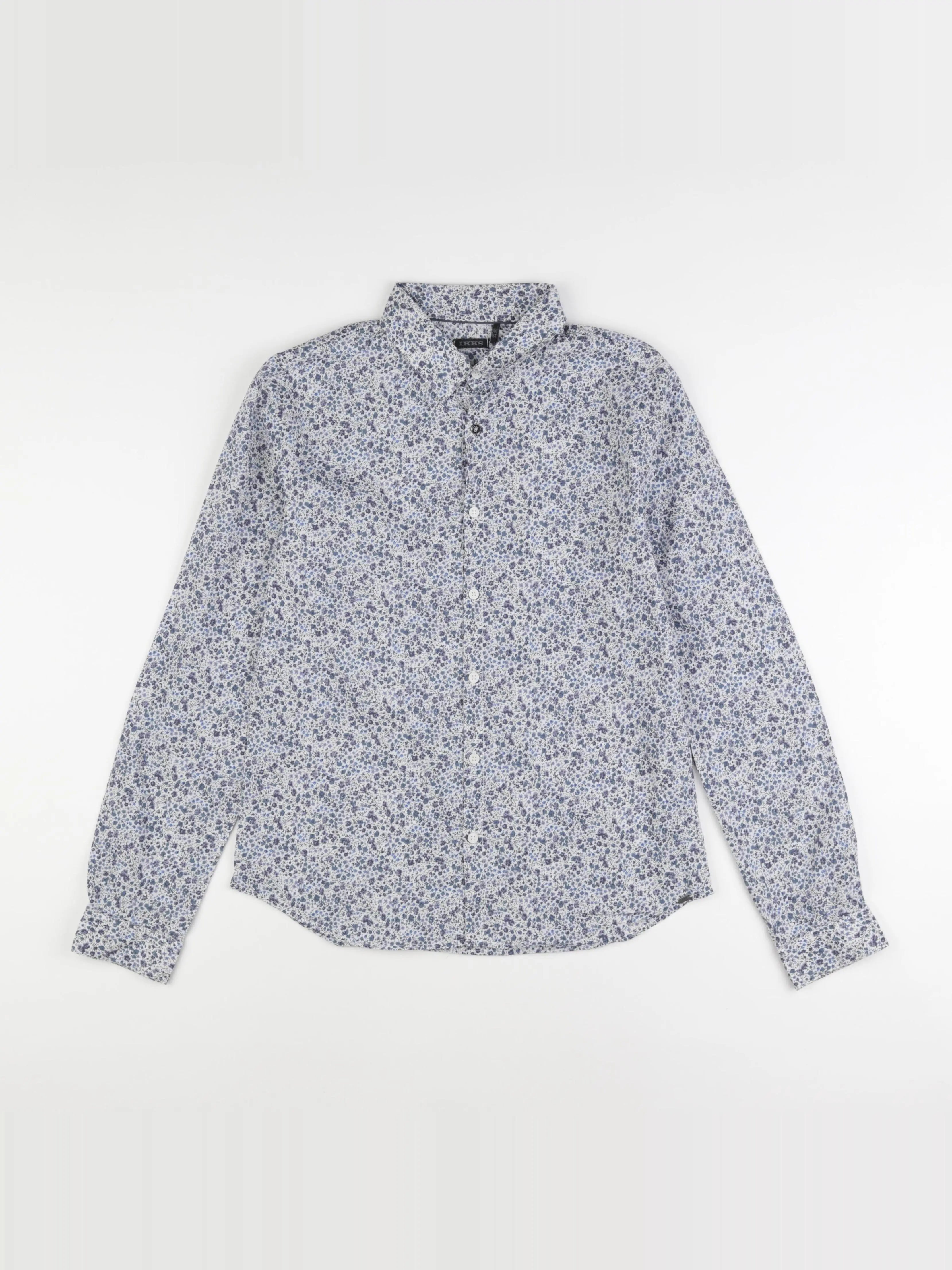 IKKS - chemise bleu, blanc - 14 ans