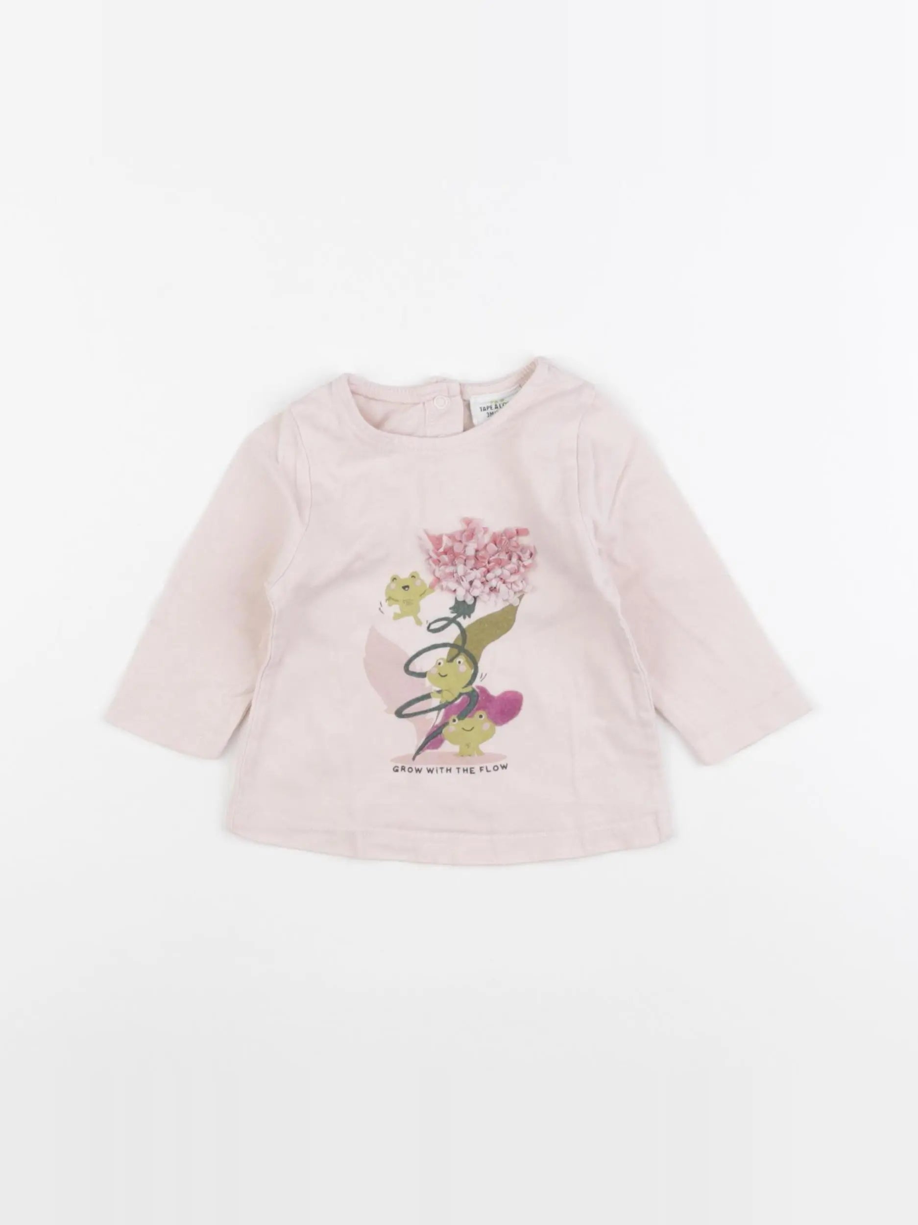 Tape à l'oeil - tee-shirt rose - 3 mois