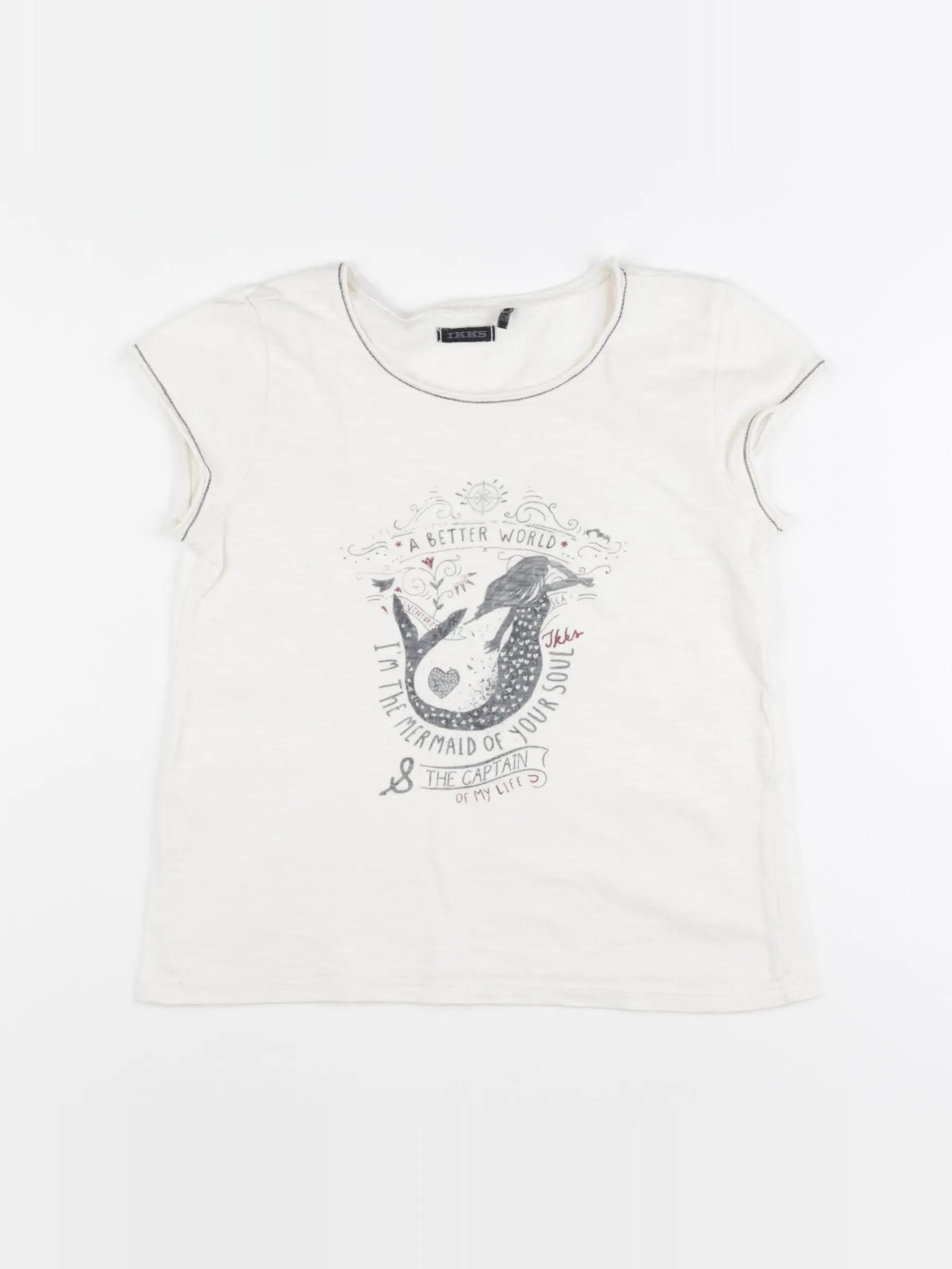 IKKS - tee-shirt beige - 8 ans
