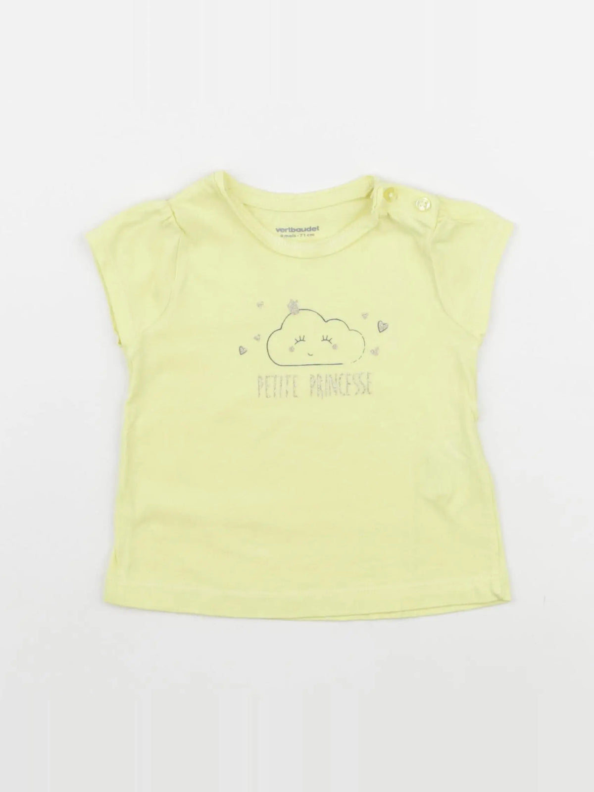 Vertbaudet - tee-shirt jaune - 9 mois