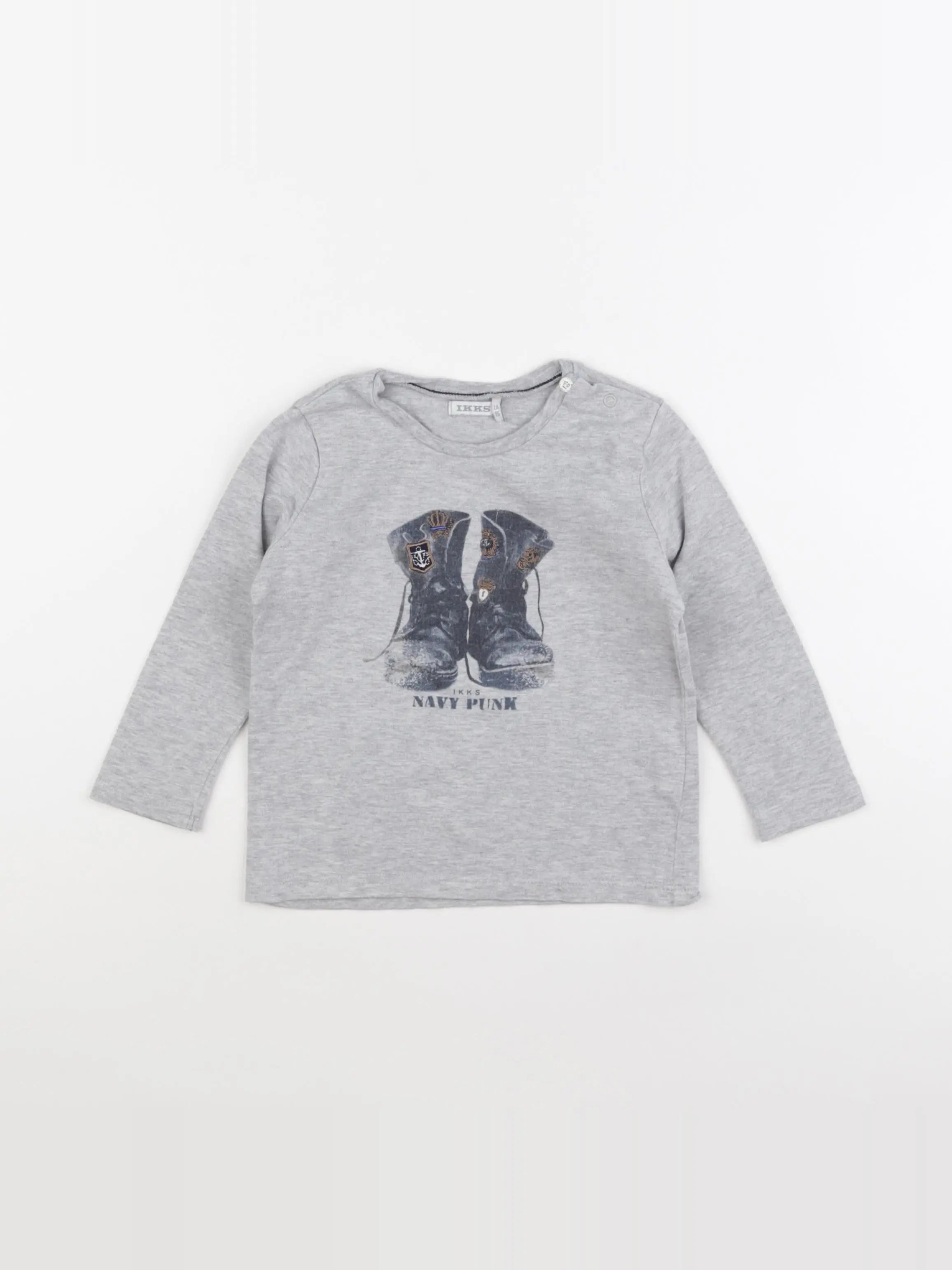 IKKS - tee-shirt gris - 2 ans