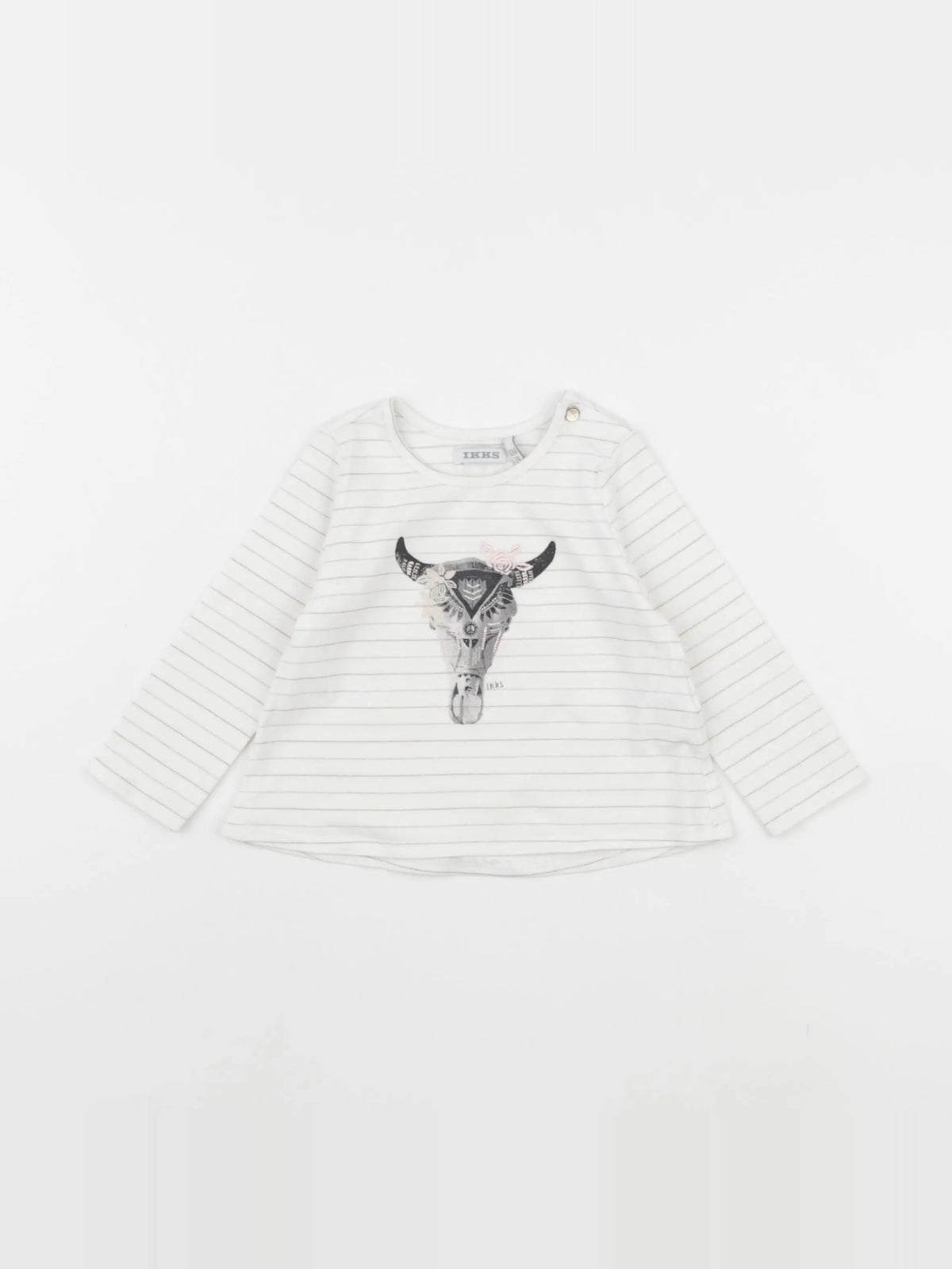 IKKS - tee-shirt blanc, or, argent - 12 mois