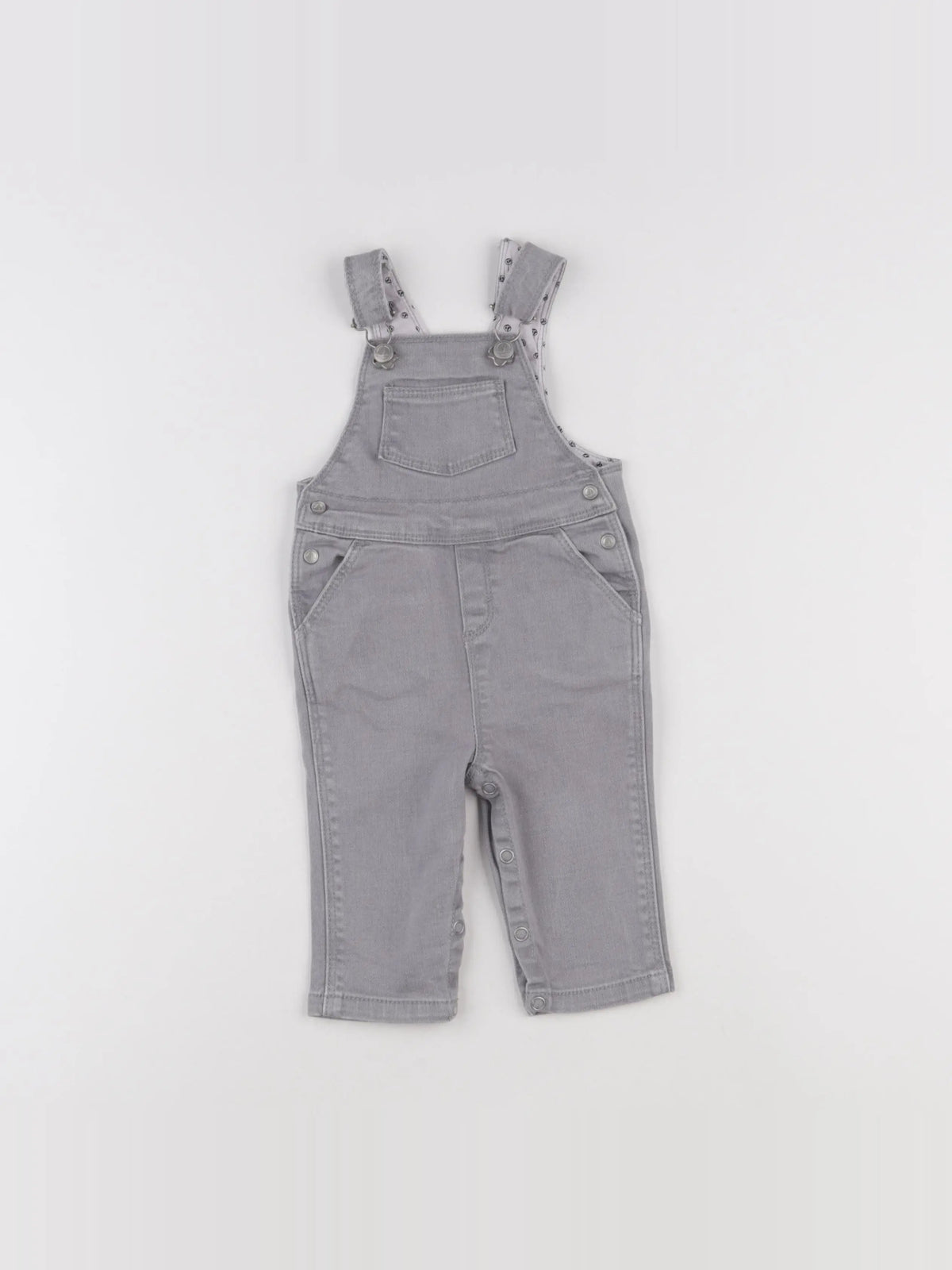 Petit Bateau - salopette gris - 3 mois