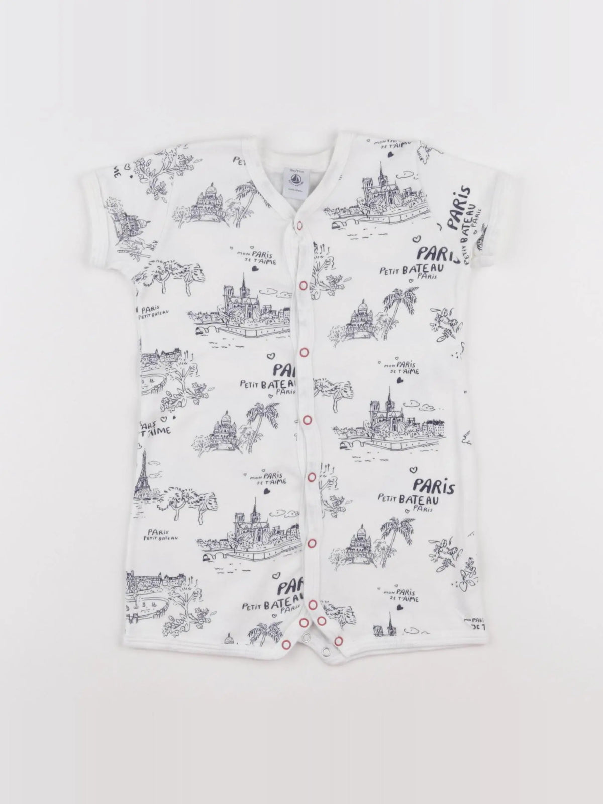 Petit Bateau - pyjama coton bleu - 18 mois