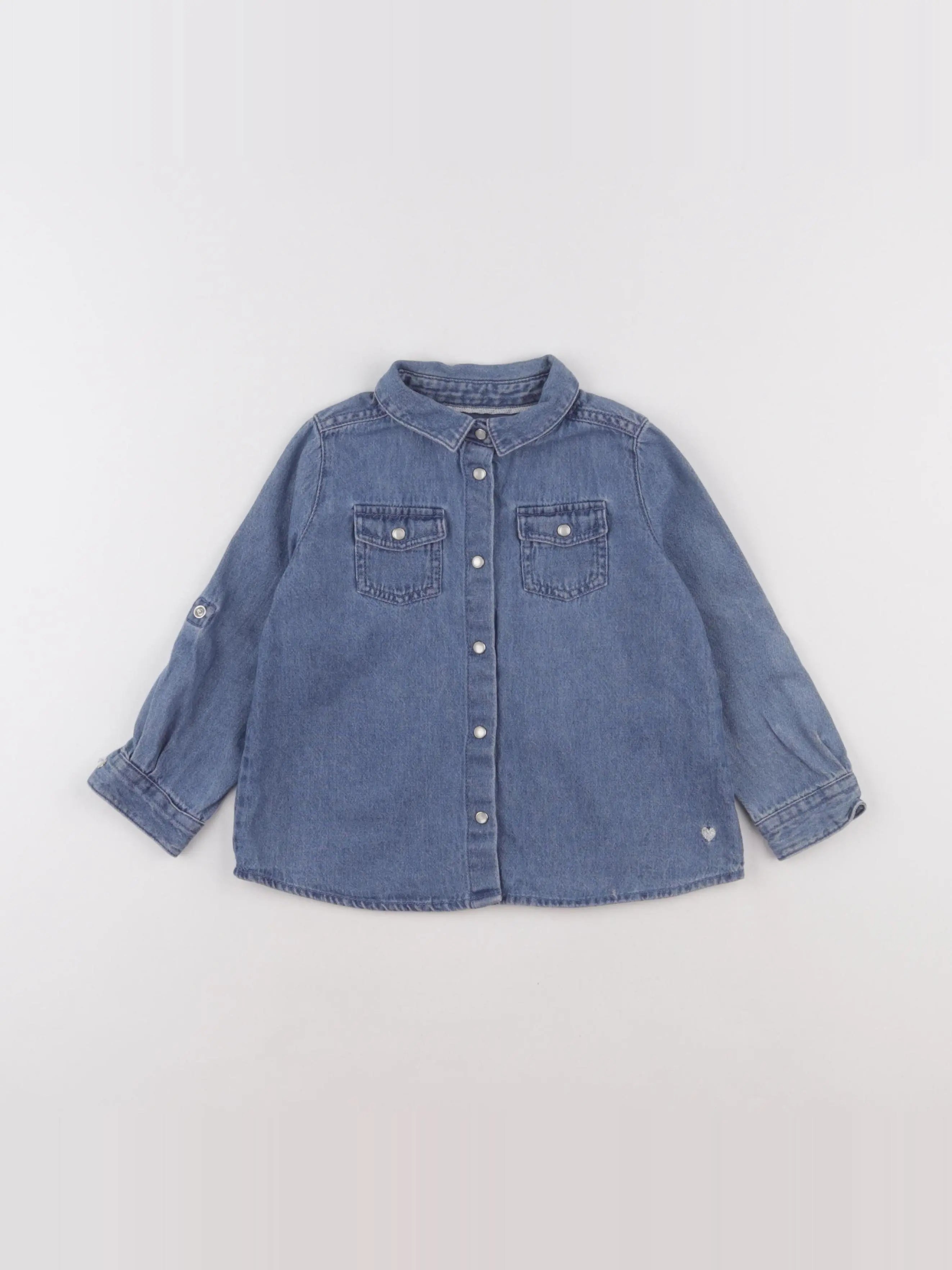 Vertbaudet - chemise bleu - 3 ans