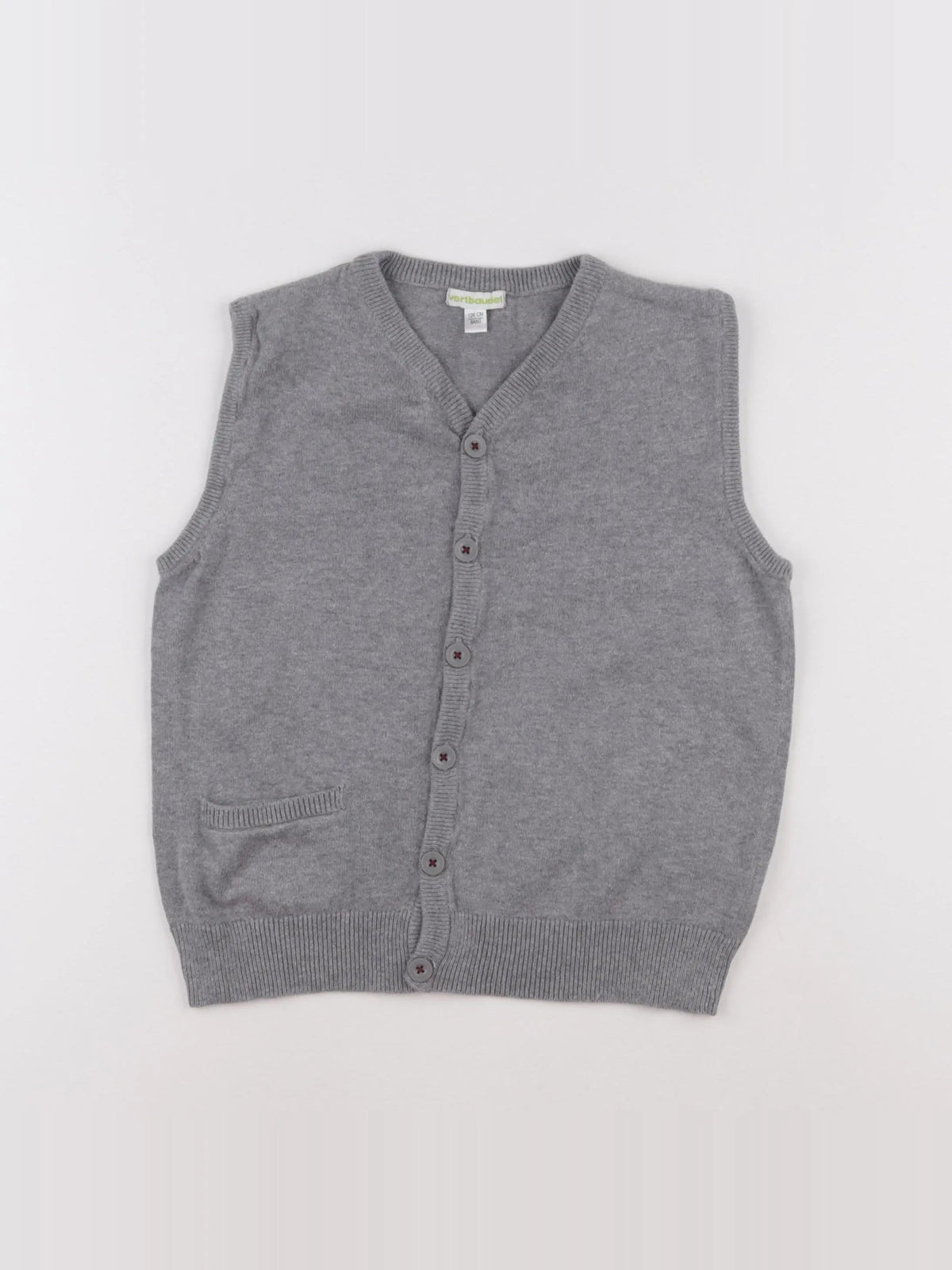 Vertbaudet - gilet gris - 8 ans