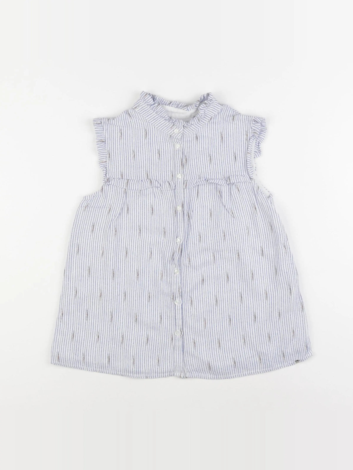 IKKS - blouse blanc, bleu - 10 ans