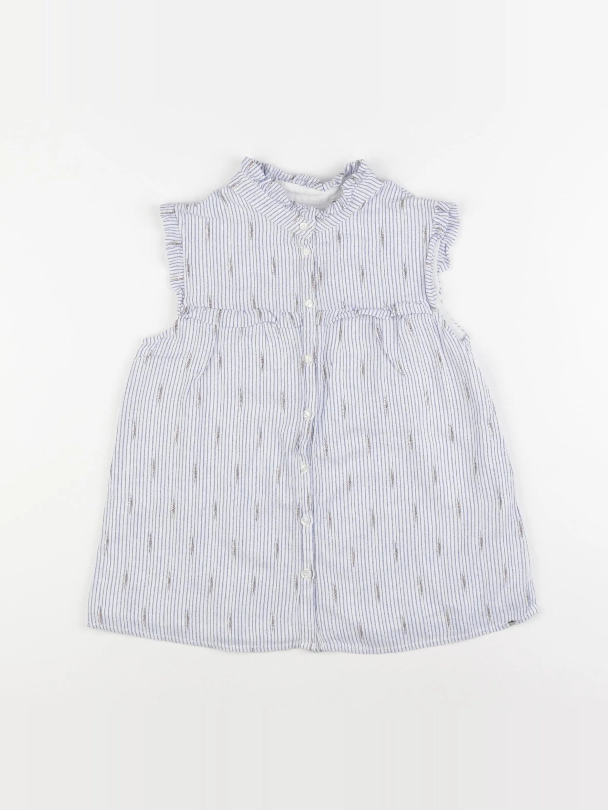 IKKS - blouse blanc, bleu - 10 ans