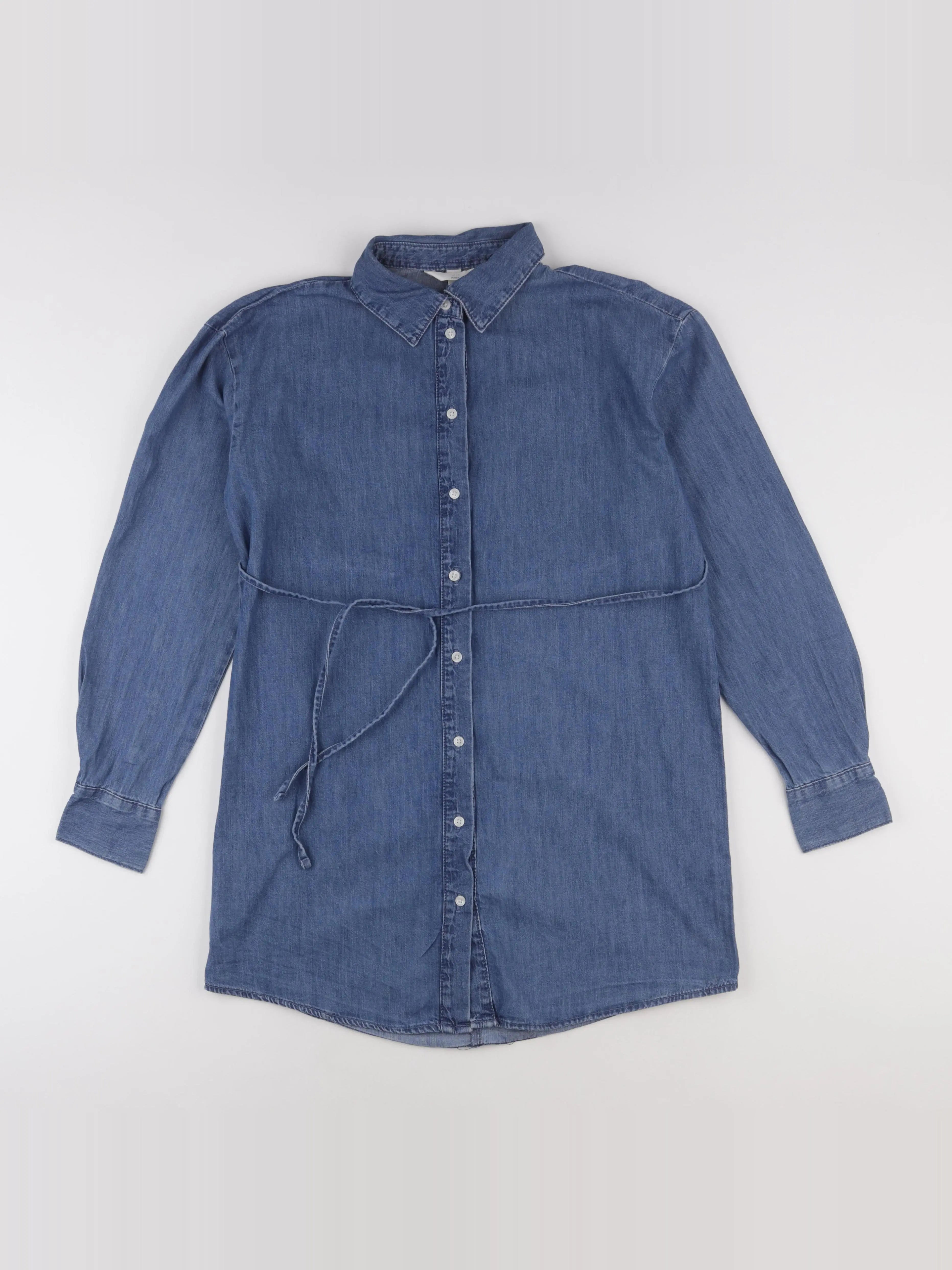 H&M - chemise grossesse bleu - xs