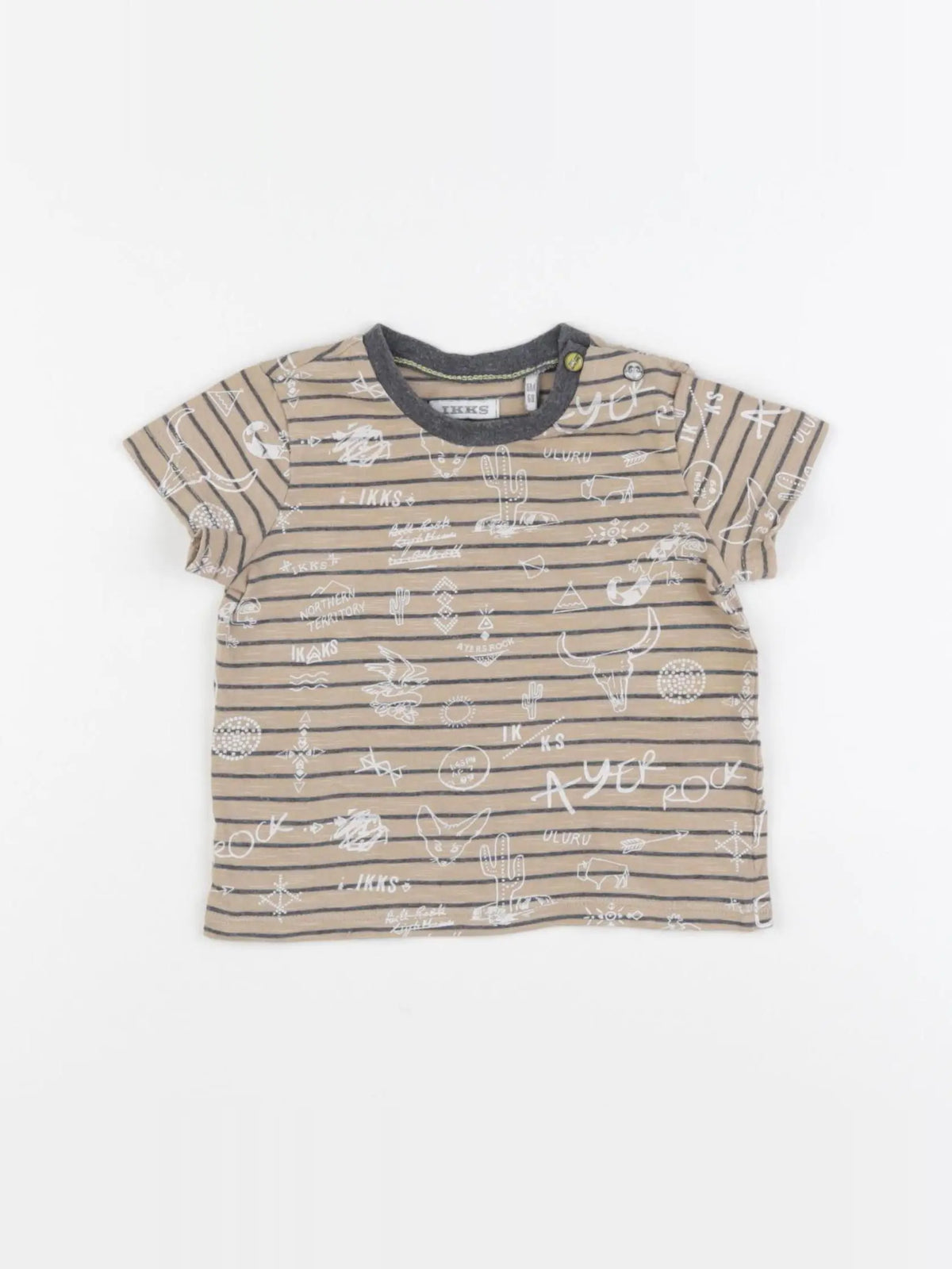 IKKS - tee-shirt beige - 6 mois