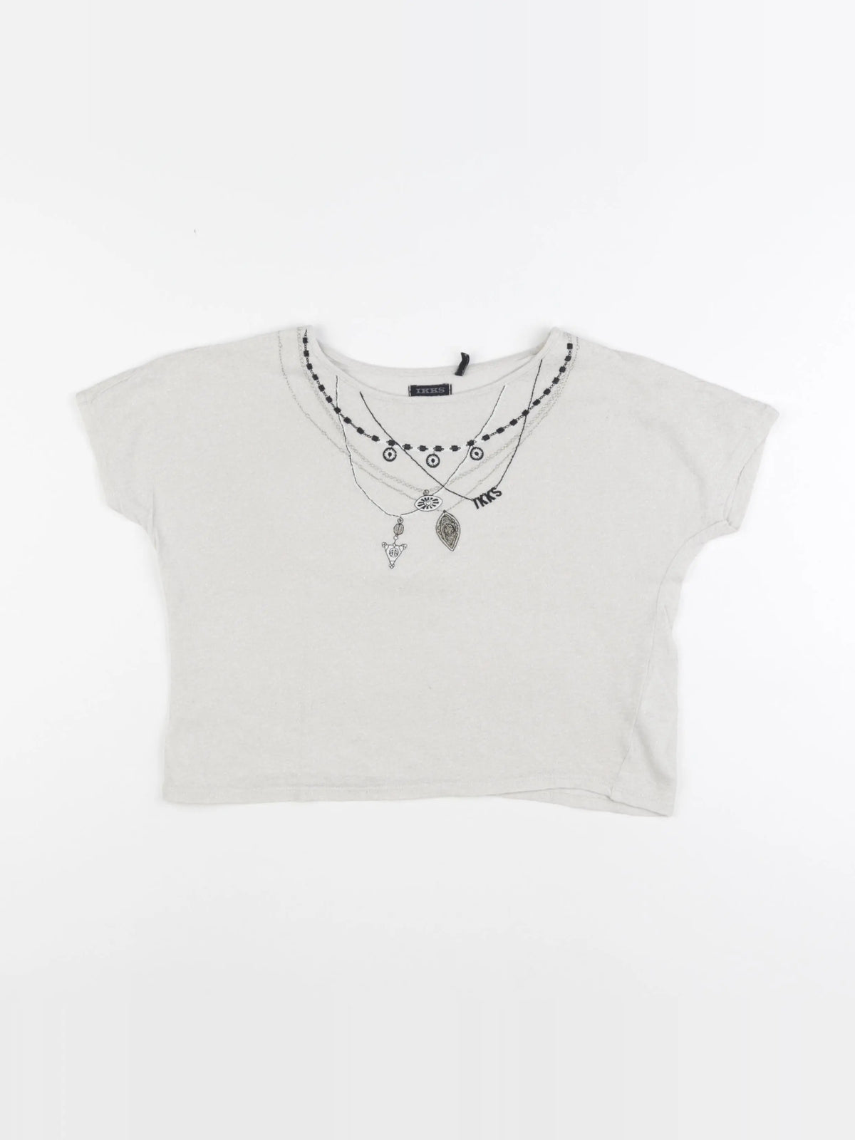 IKKS - tee-shirt beige - 8 ans