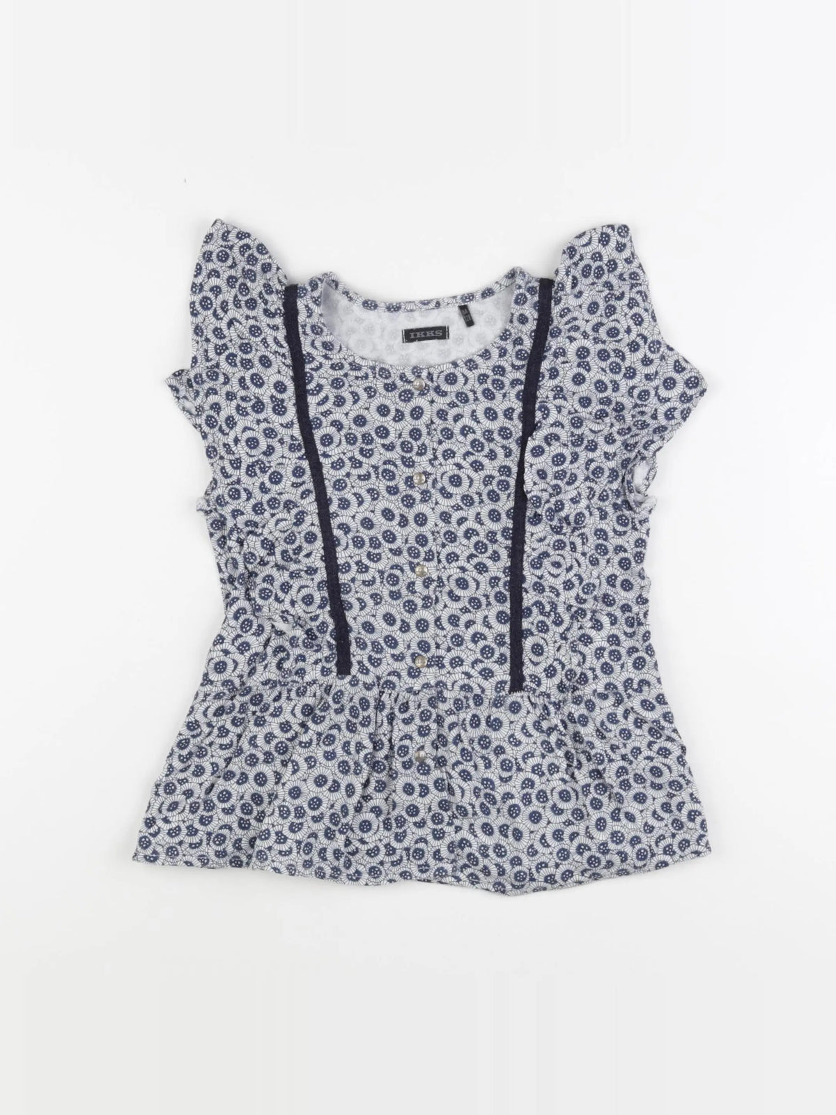 IKKS - blouse bleu - 8 ans