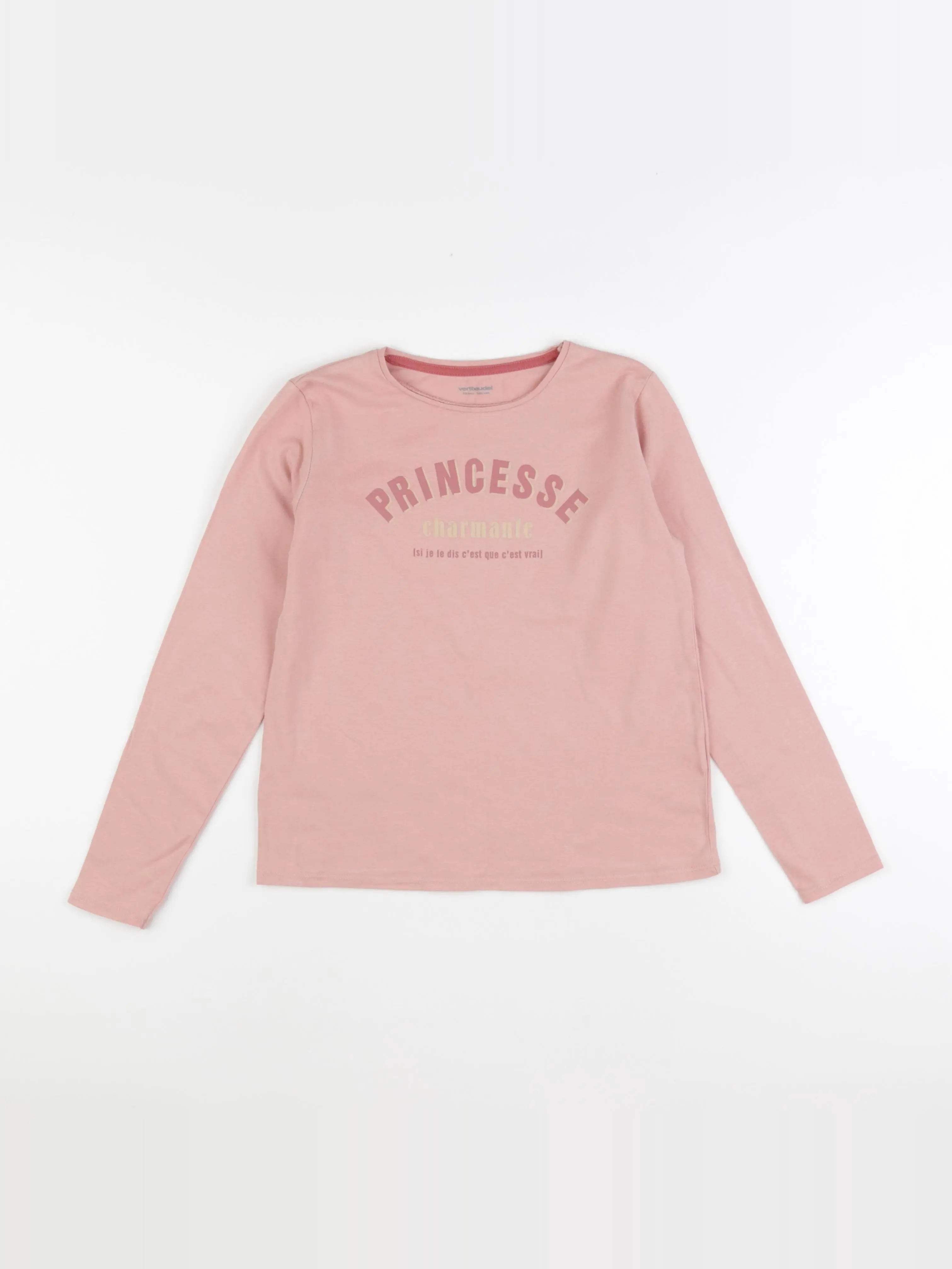Vertbaudet - tee-shirt rose - 10 ans