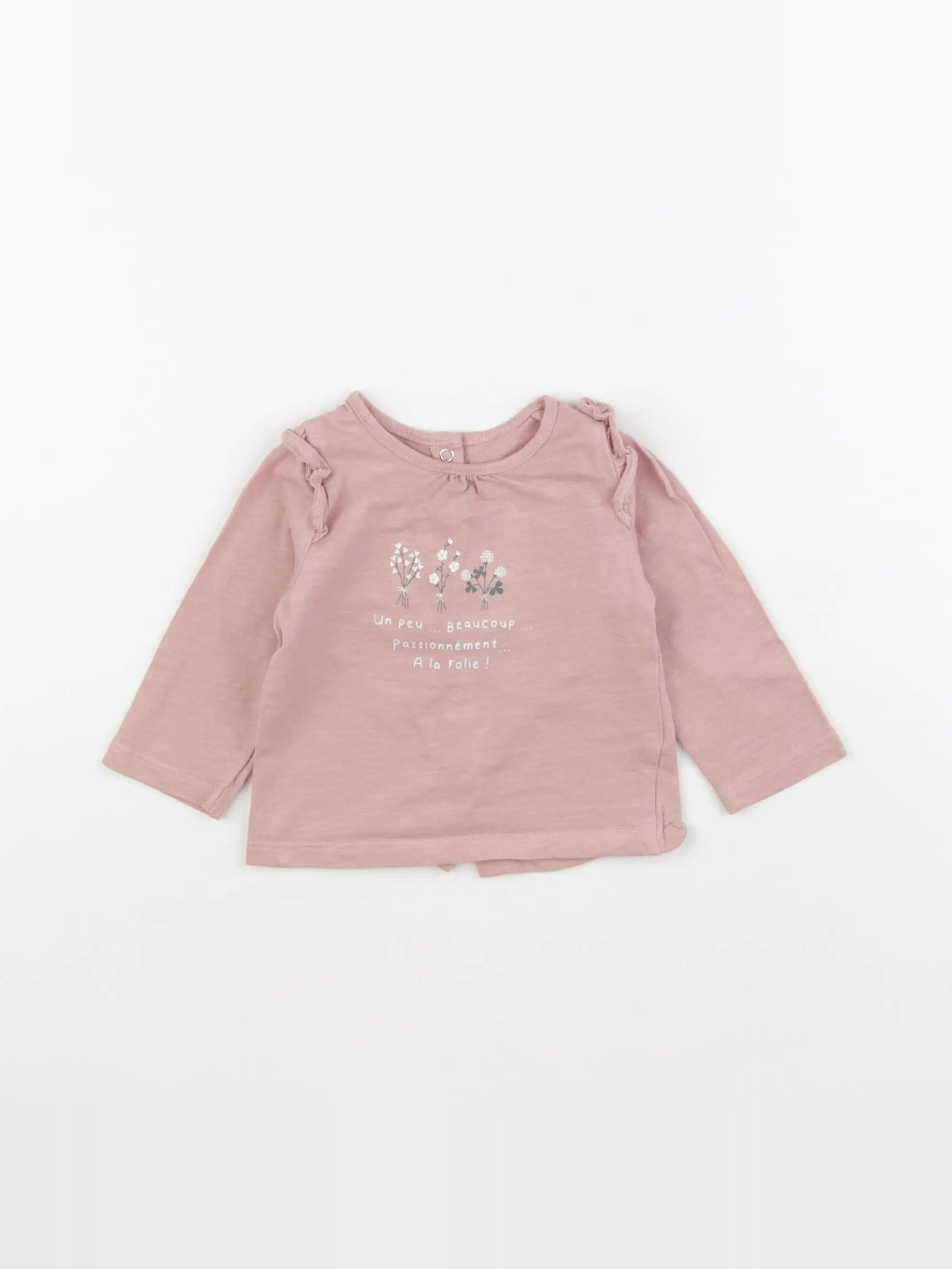 Vertbaudet - tee-shirt rose - 6 mois