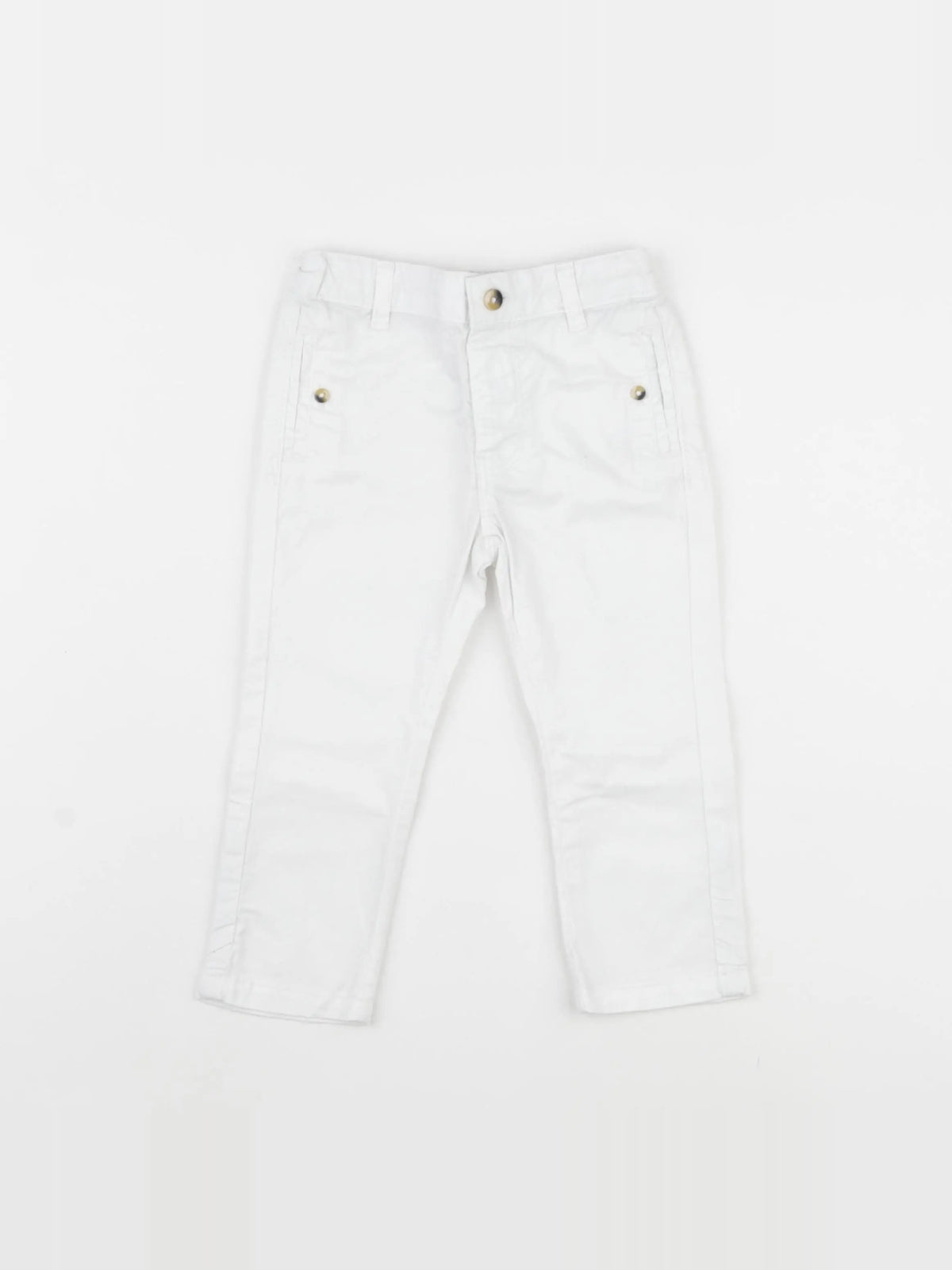 Vertbaudet - pantalon blanc - 12 mois
