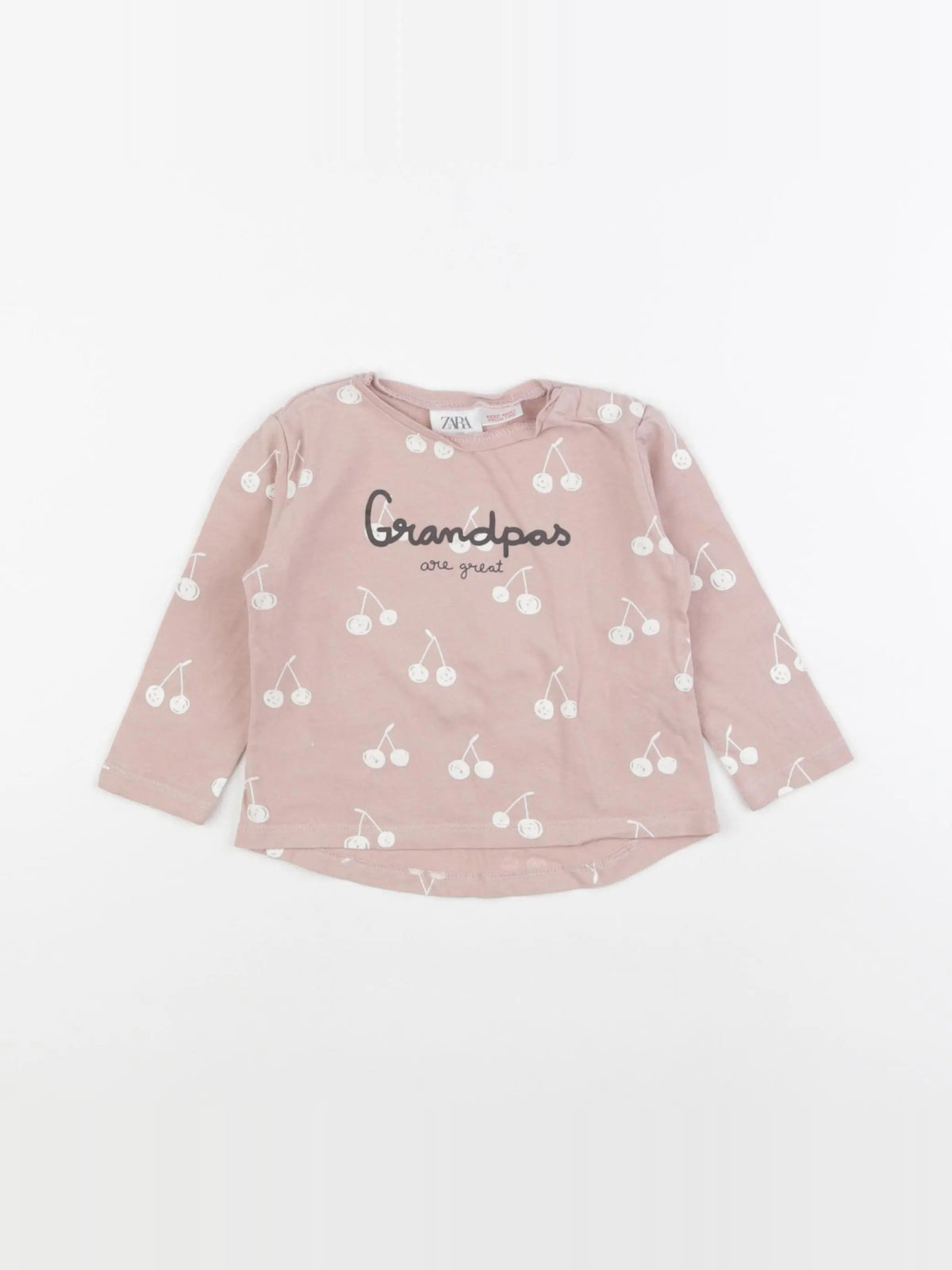 Zara - tee-shirt rose - 6/9 mois