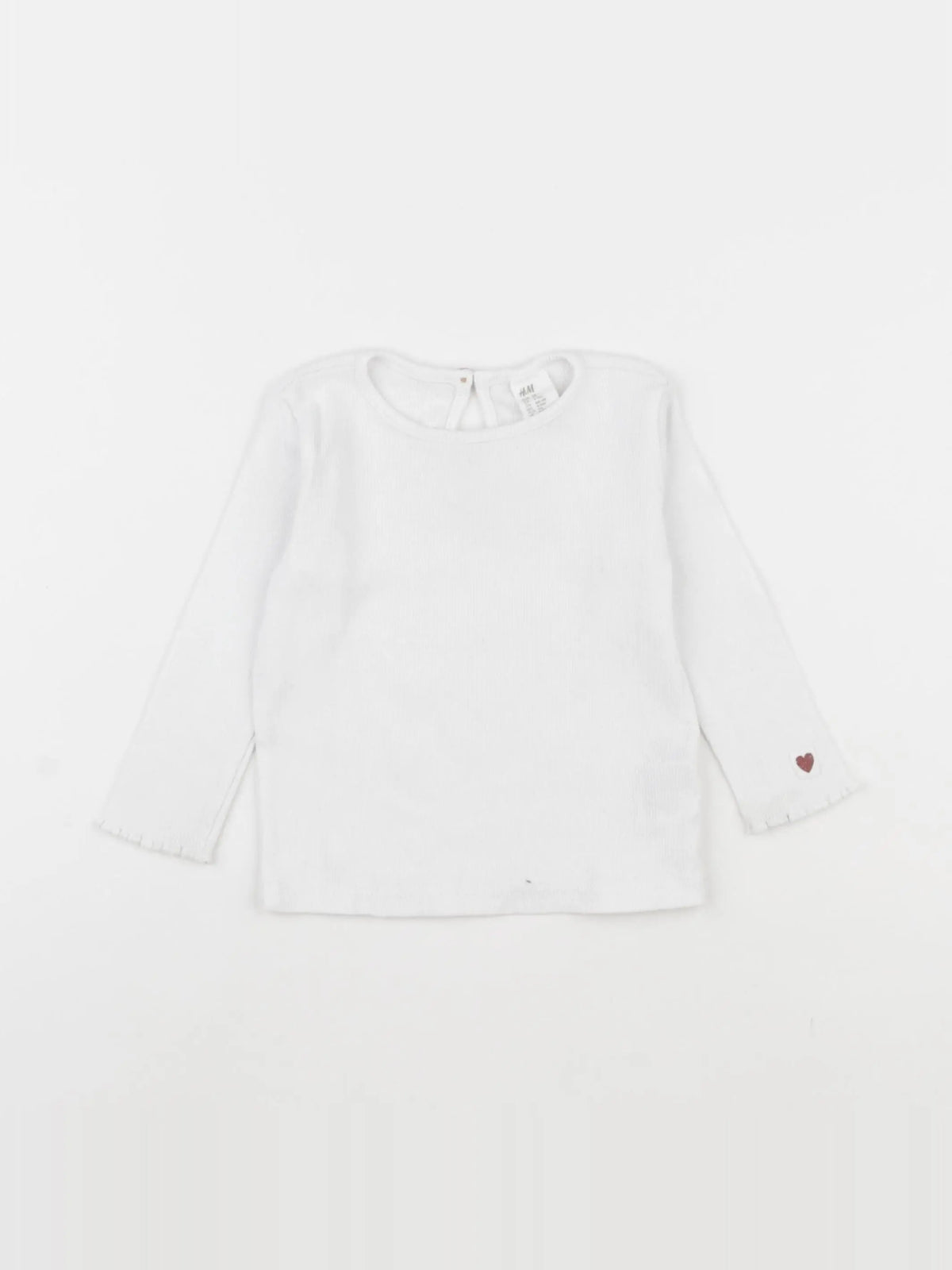 H&M - tee-shirt blanc - 3/6 mois