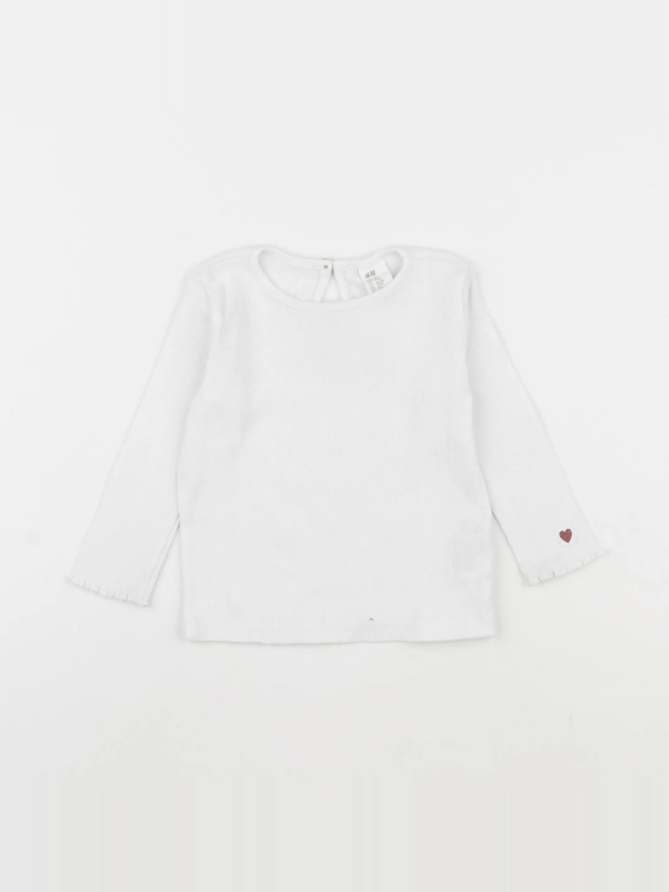 H&M - tee-shirt blanc - 3/6 mois