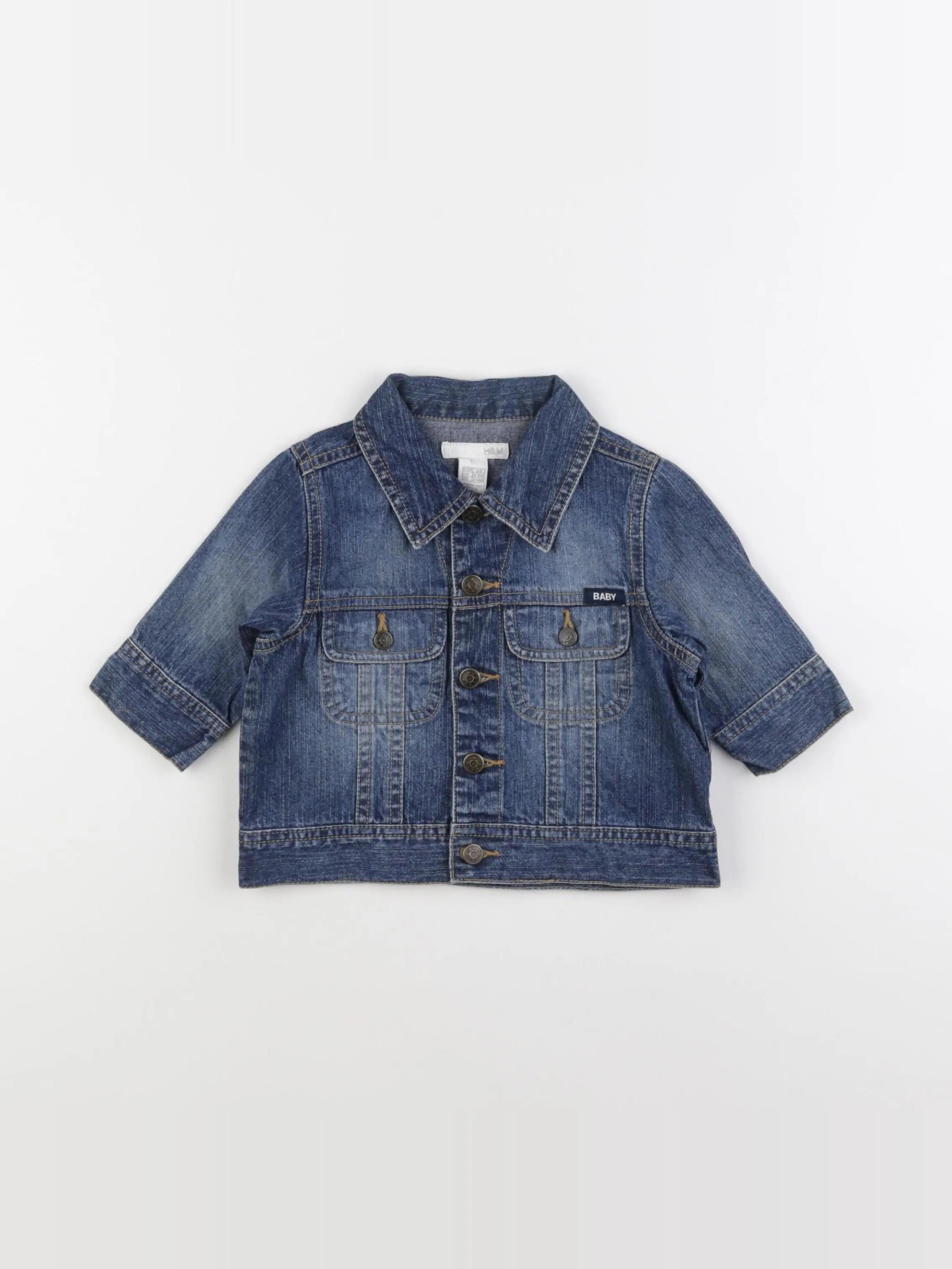 H&M - veste bleu - 3/6 mois