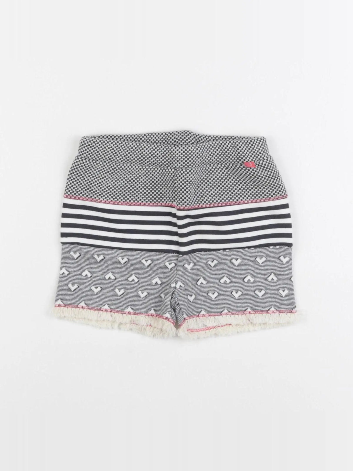 IKKS - short blanc, noir - 18 mois
