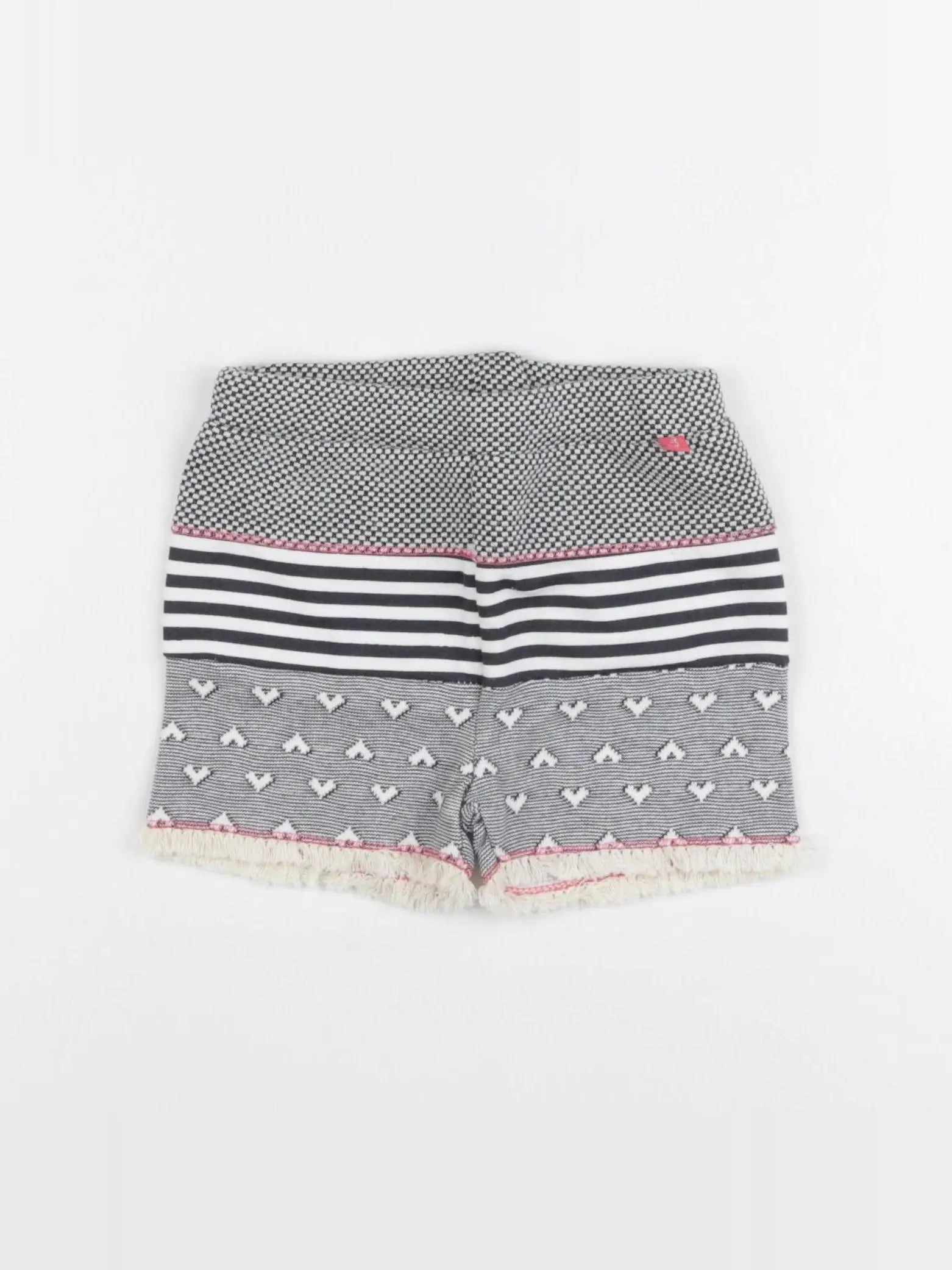 IKKS - short blanc, noir - 18 mois