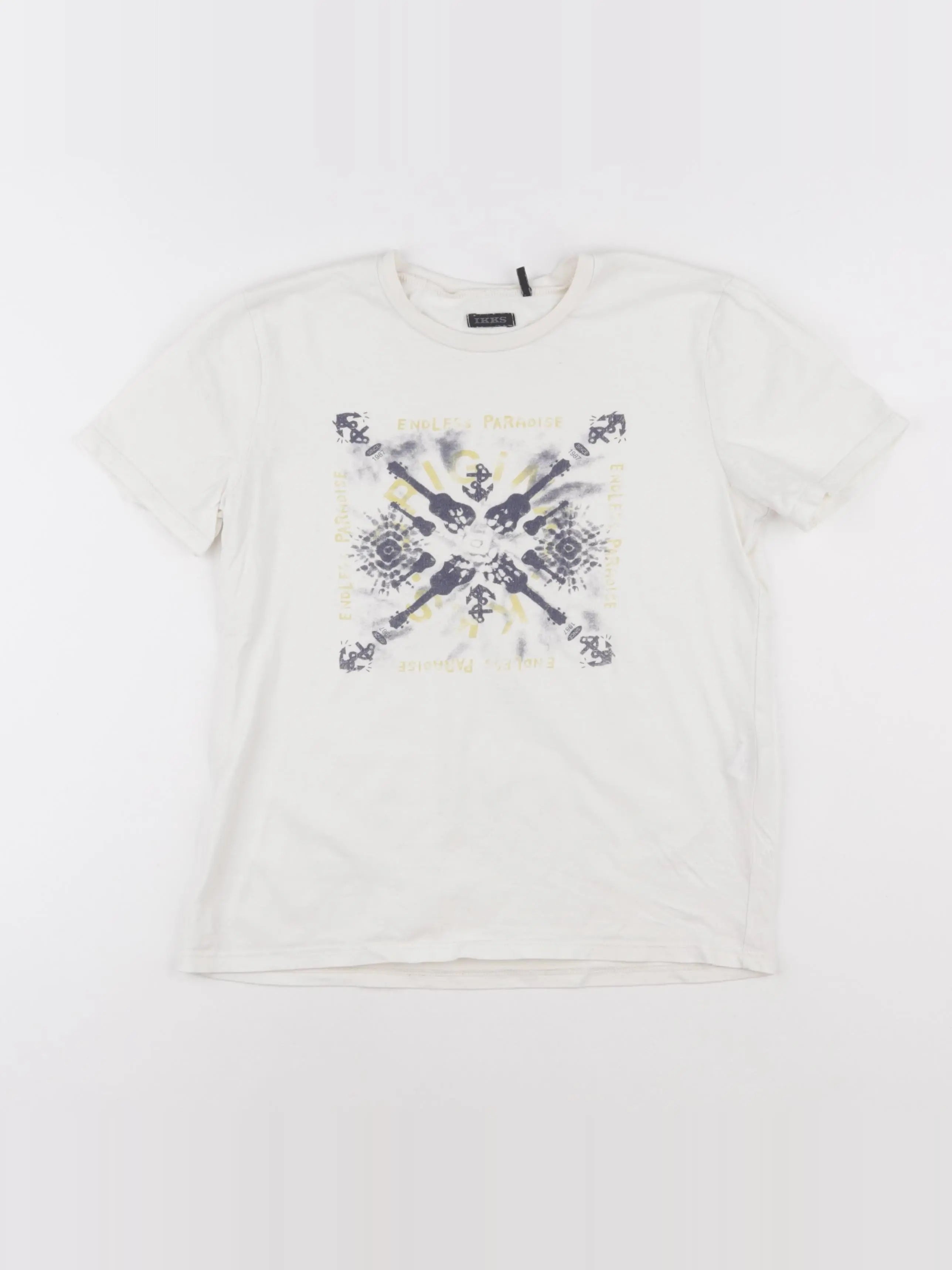 IKKS - tee-shirt blanc - 10 ans