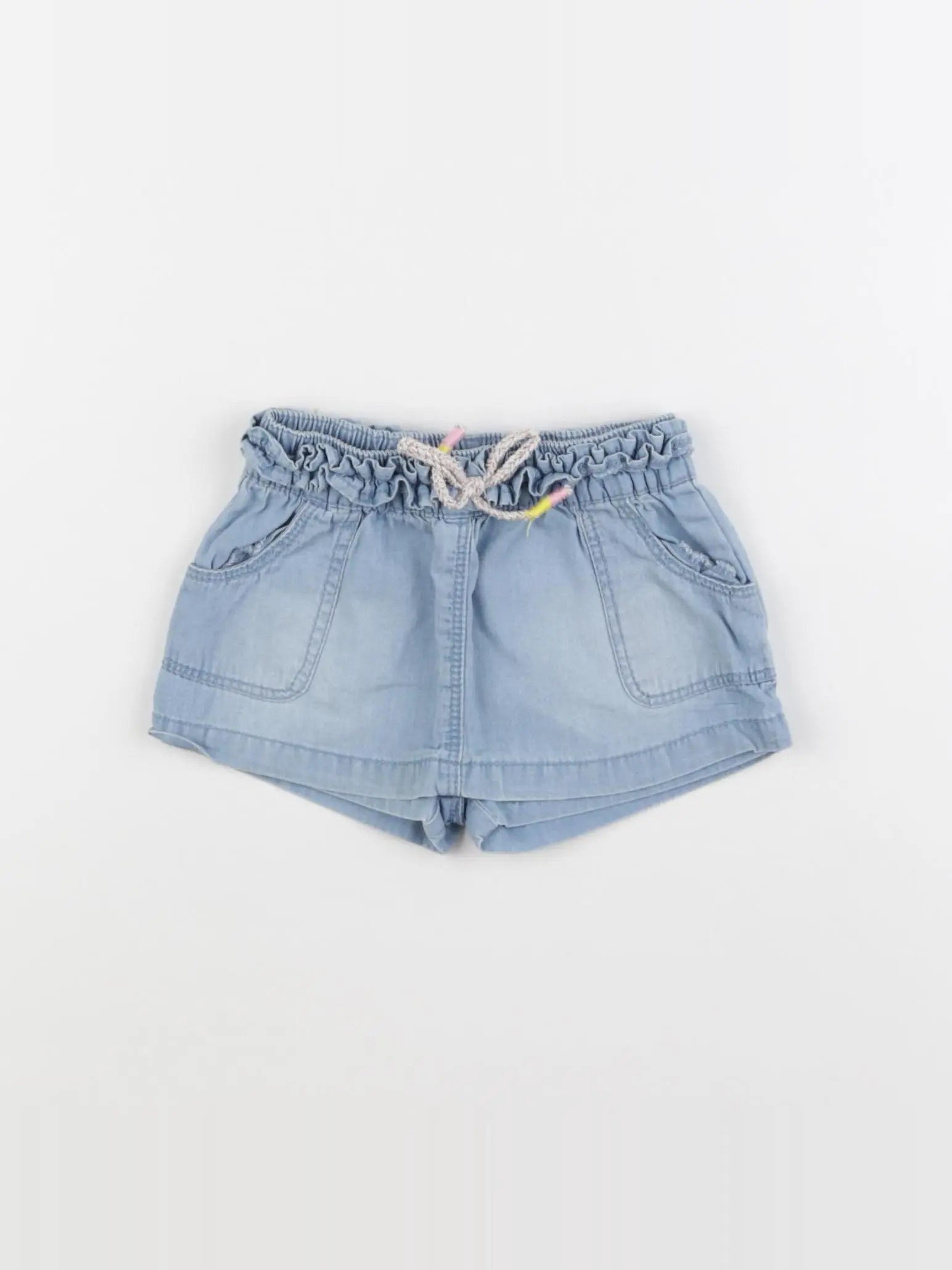 Vertbaudet - jupe short bleu - 6 mois