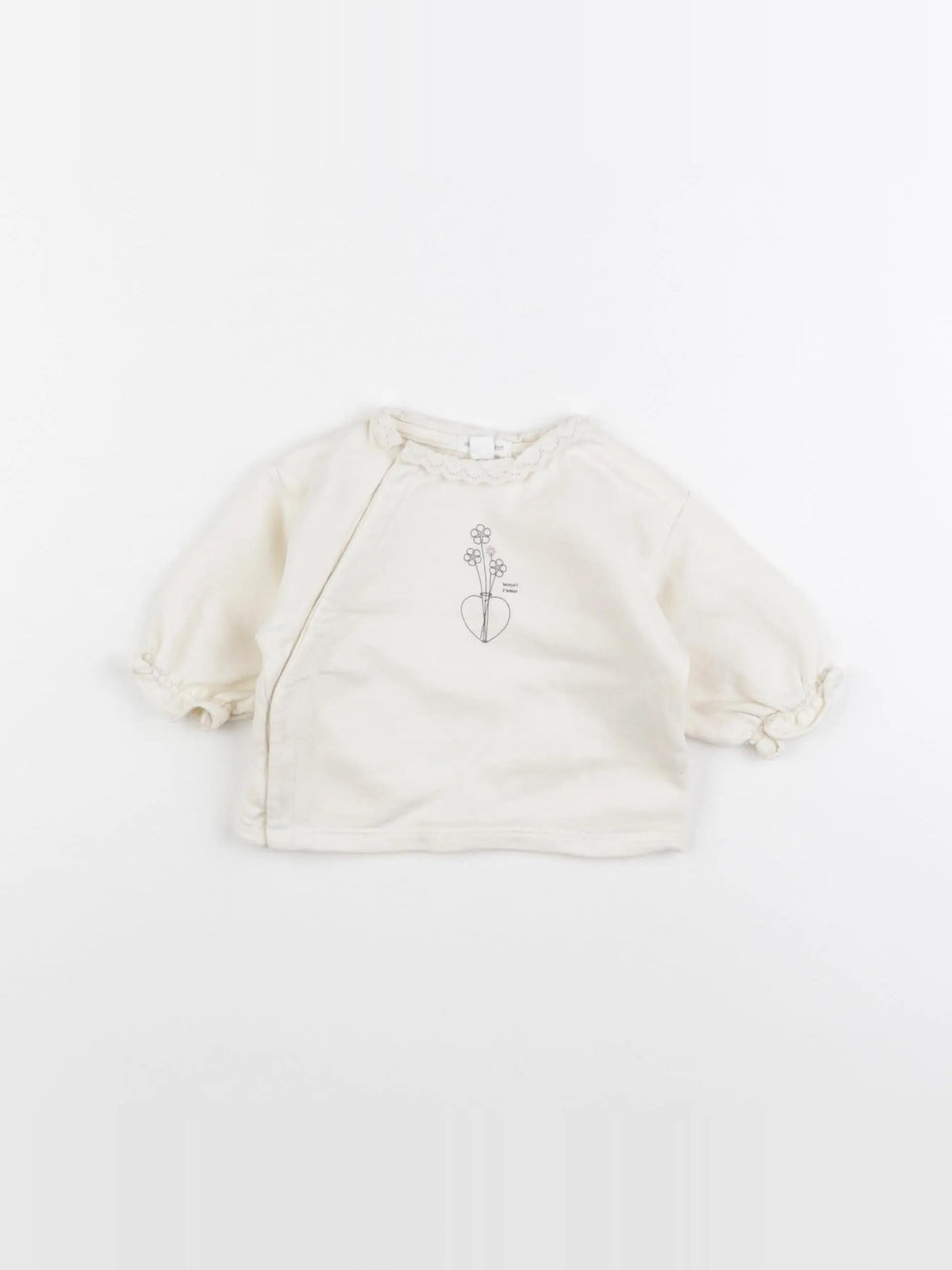 Vertbaudet - tee-shirt blanc - 1 mois