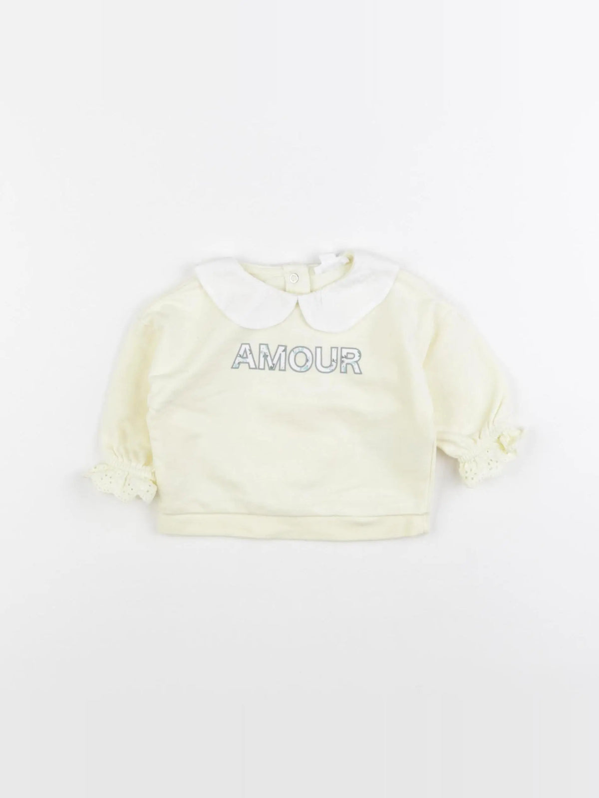 Vertbaudet - sweat jaune - 3 mois