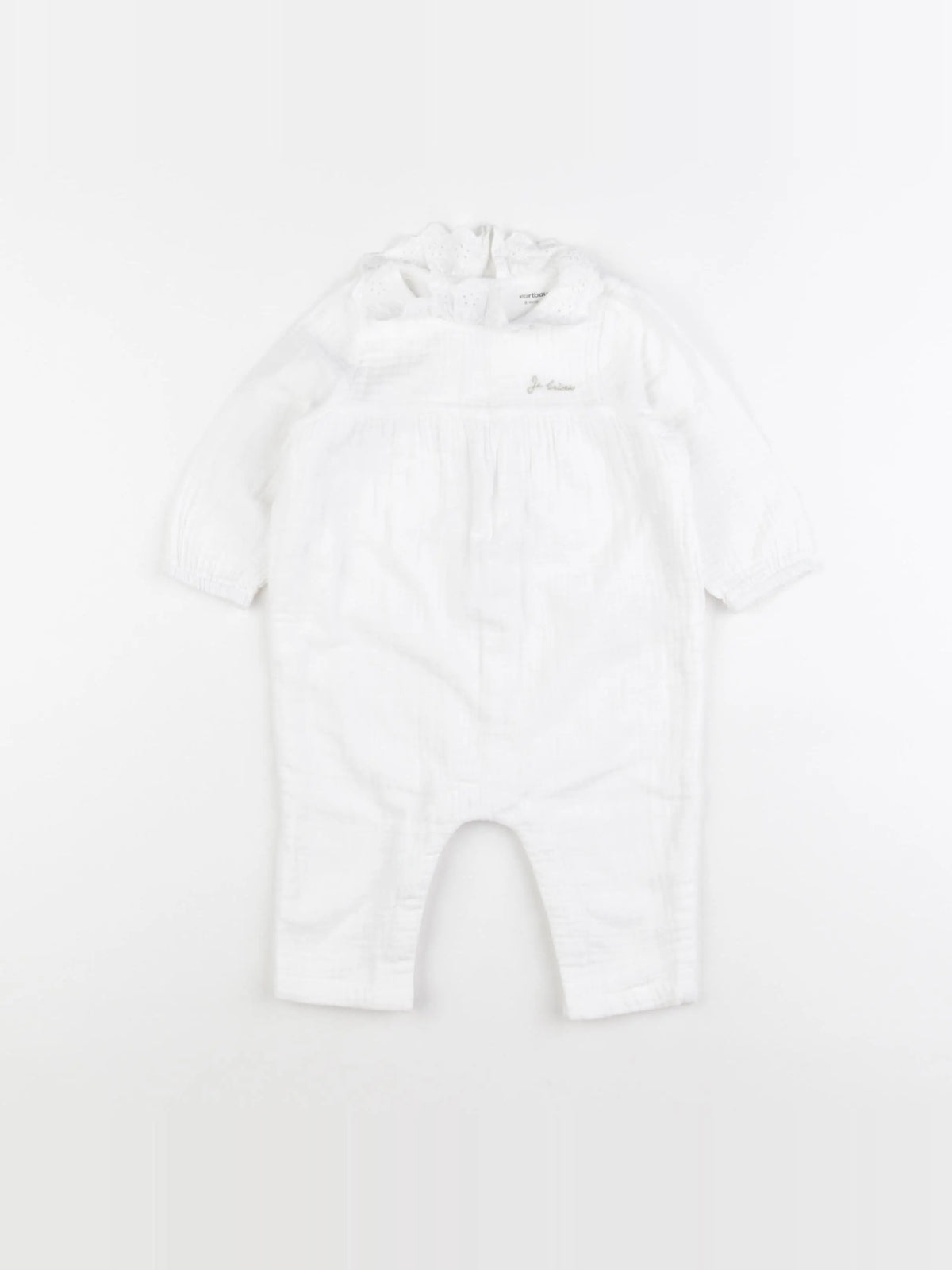 Vertbaudet - combinaison blanc - 6 mois