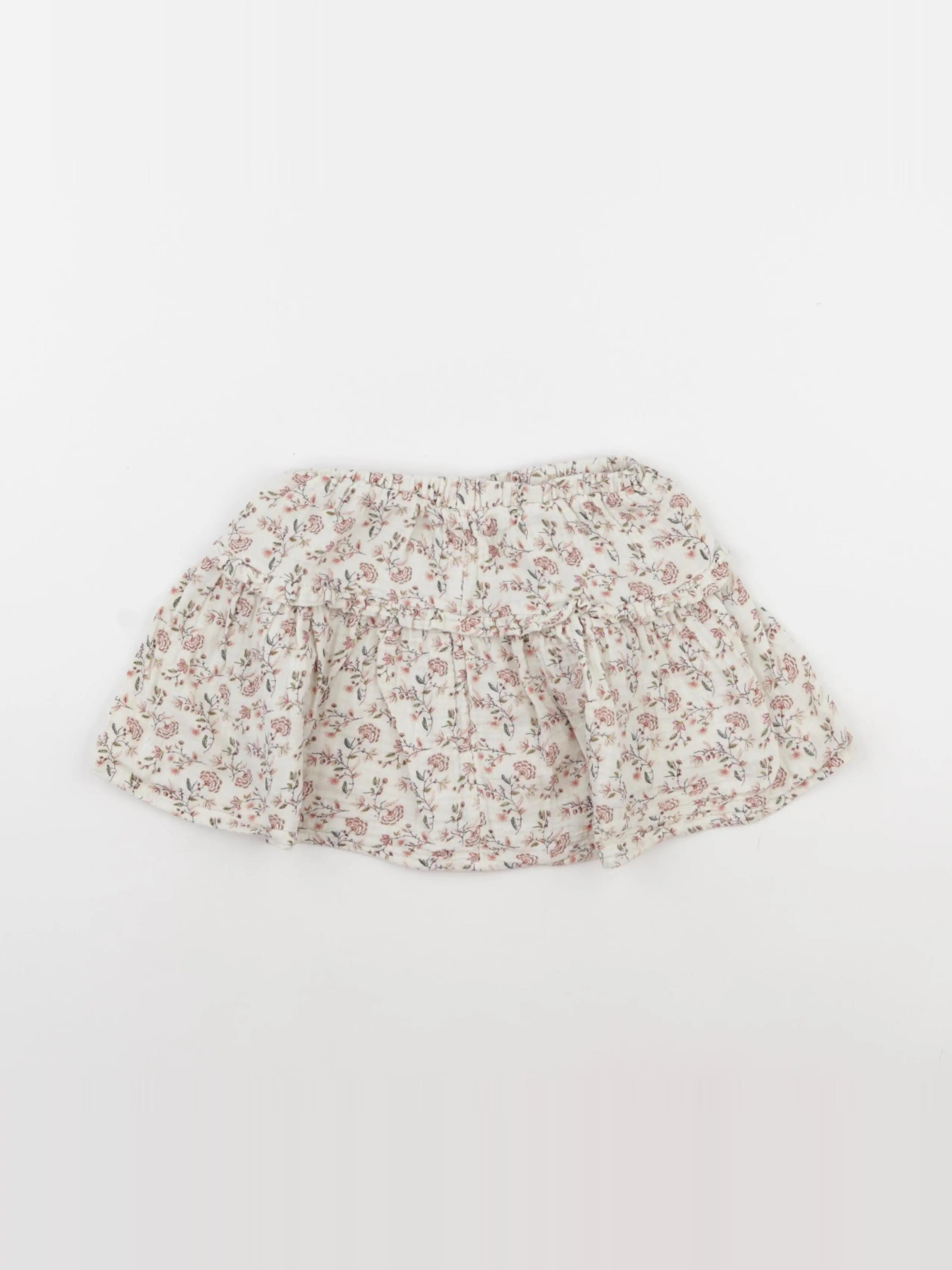 Vertbaudet - jupe beige, rose - 5 ans