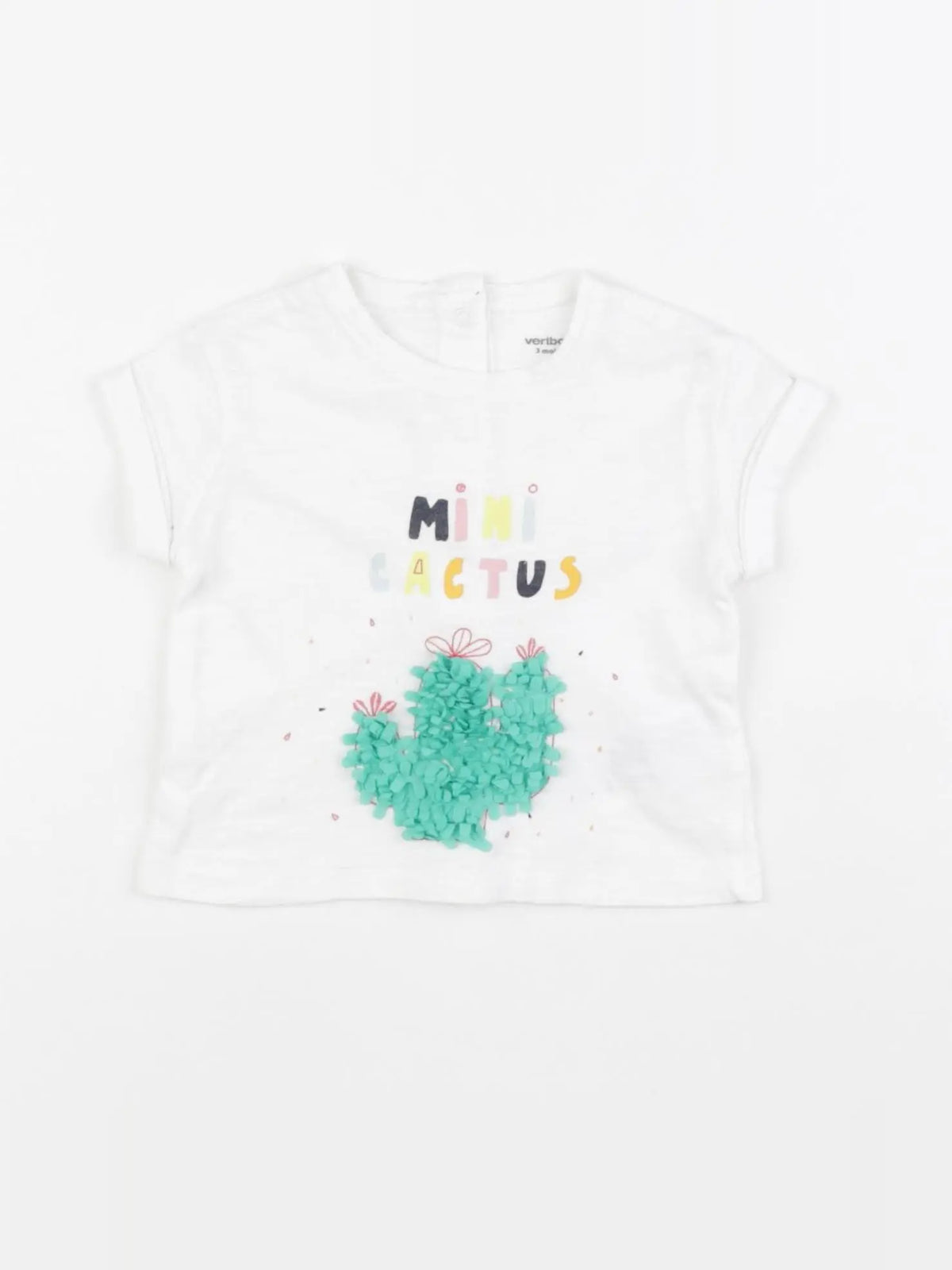 Vertbaudet - tee-shirt blanc - 3 mois