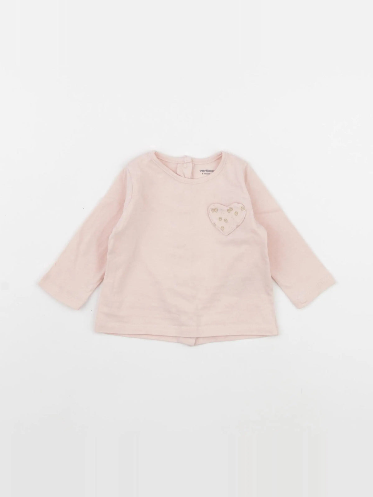 Vertbaudet - tee-shirt rose - 6 mois