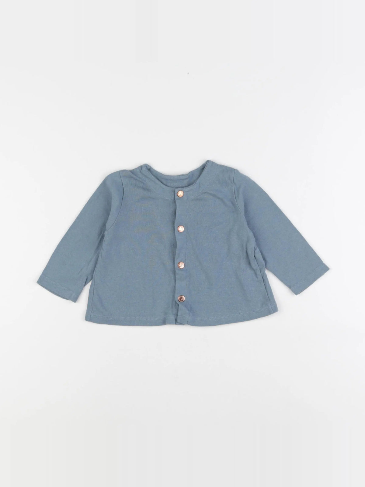 Petit Bateau - tee-shirt bleu - 6 mois