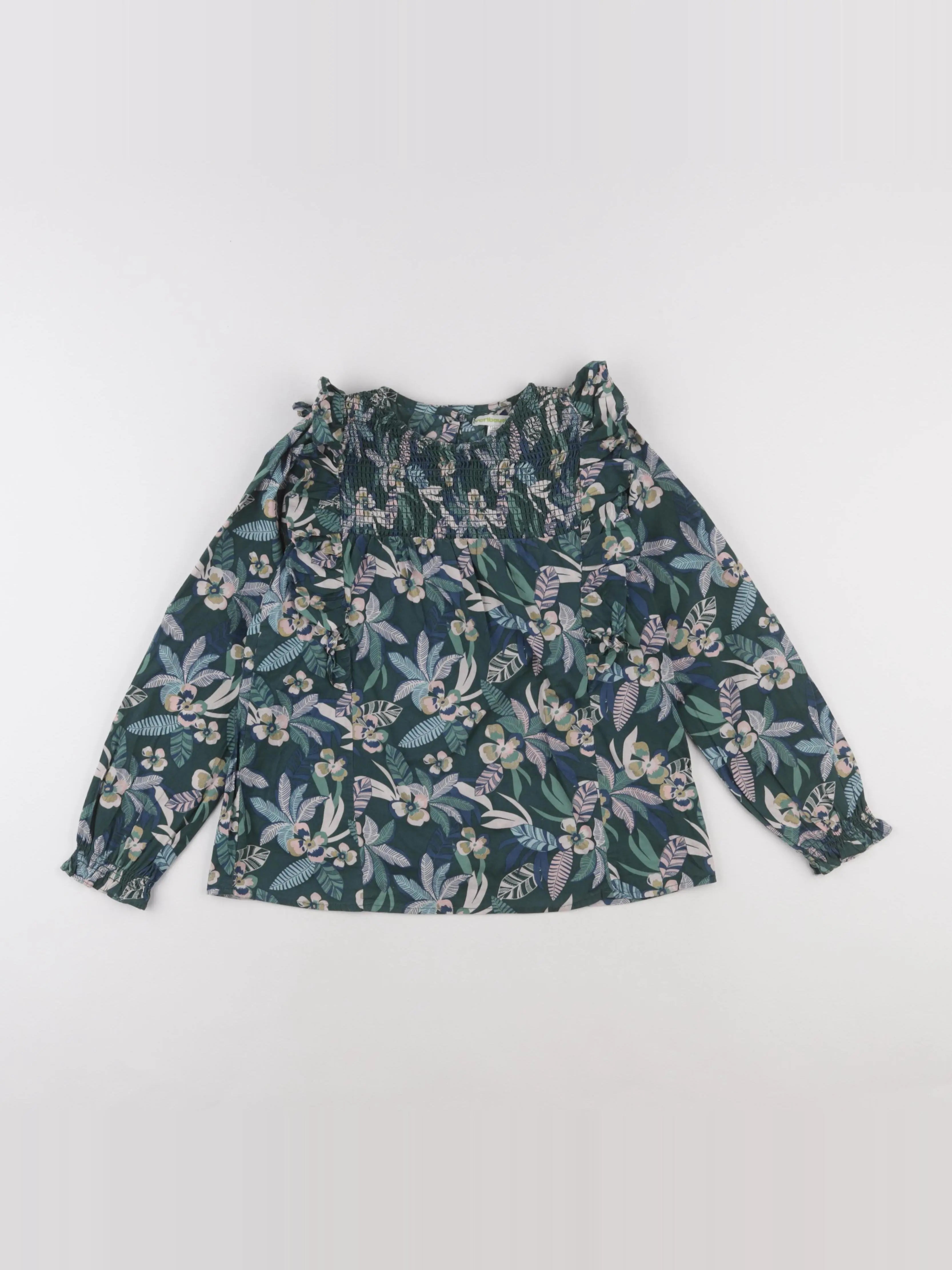 Vertbaudet - blouse vert - 9 ans