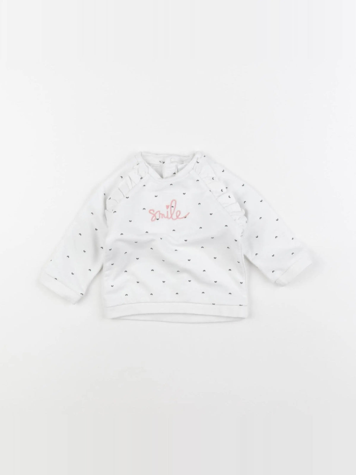 Vertbaudet - sweat blanc - 3 mois