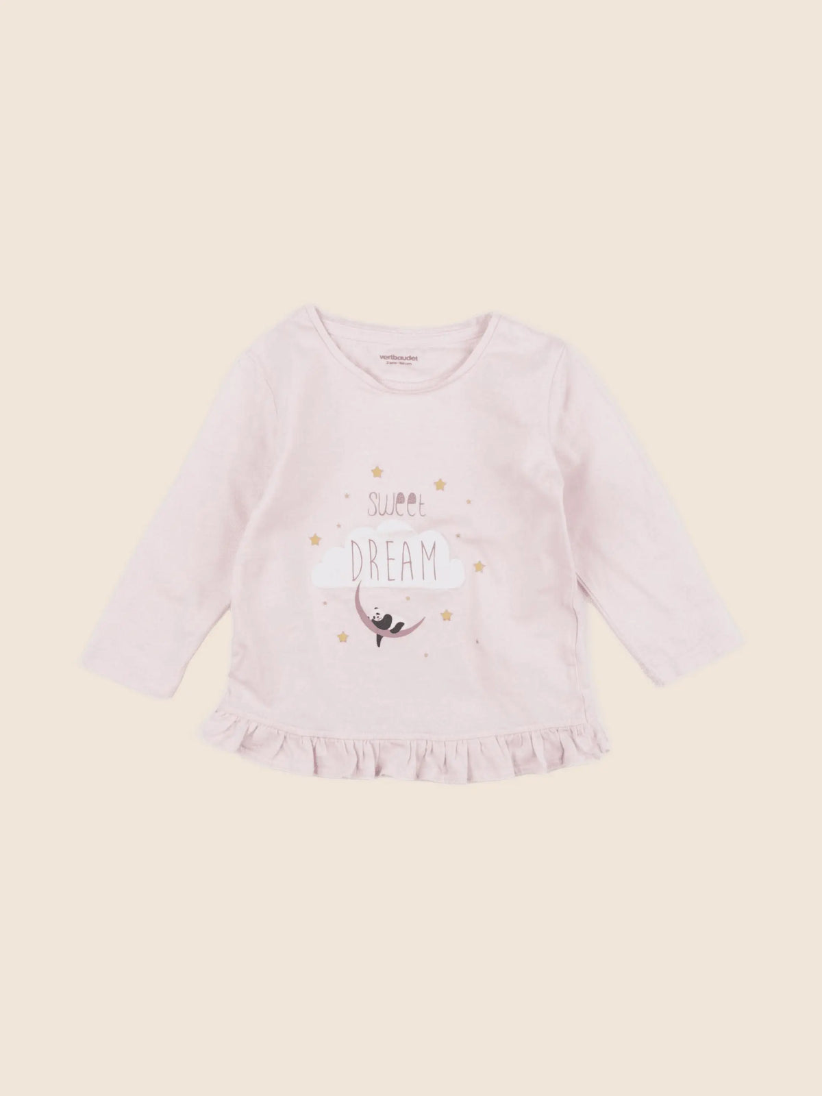 Vertbaudet - tee-shirt rose - 2 ans