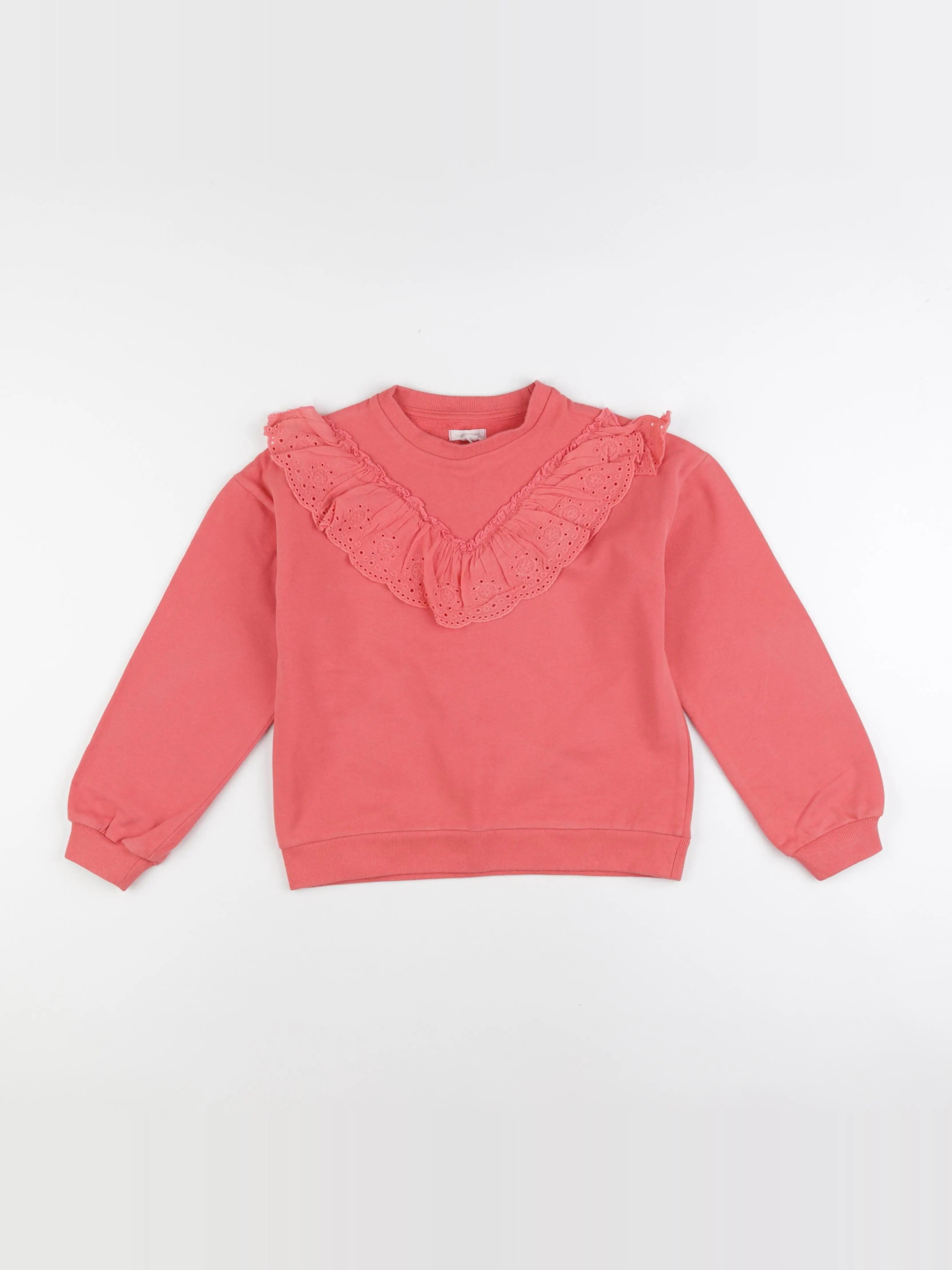 Vertbaudet - sweat rose - 10 ans