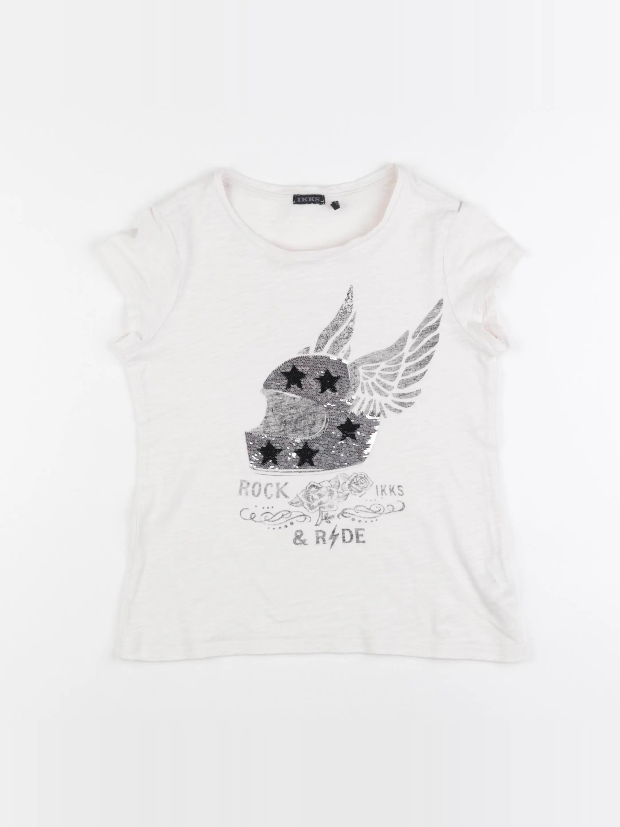 IKKS - tee-shirt beige - 10 ans