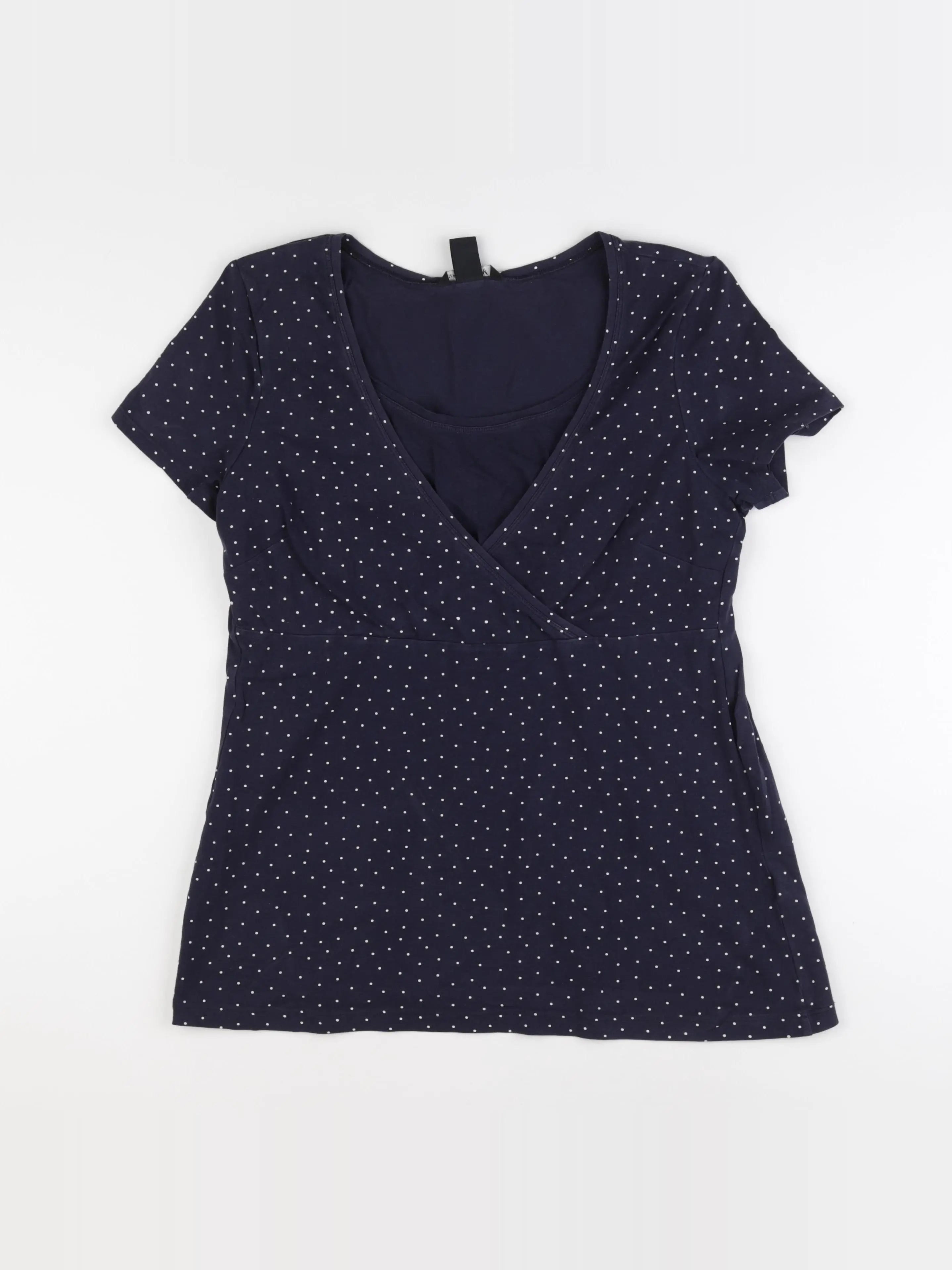 H&M - tee-shirt grossesse bleu - 44 à 46