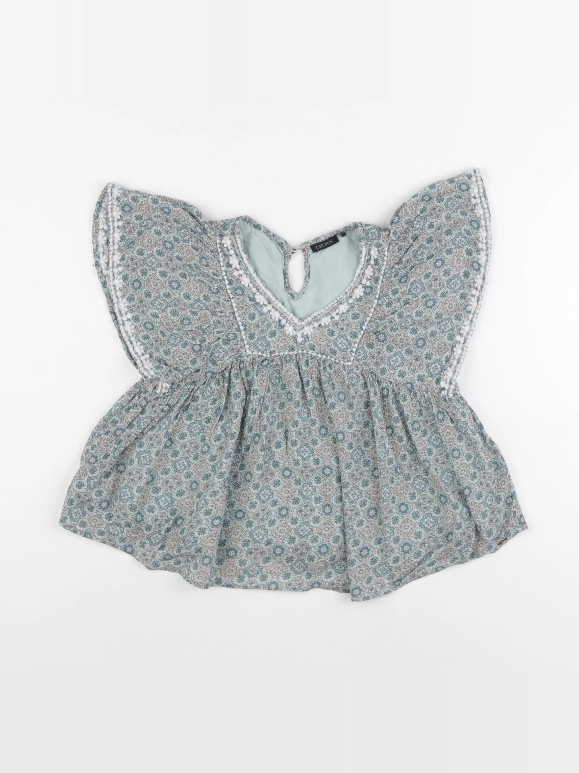 IKKS - blouse bleu, vert - 8 ans