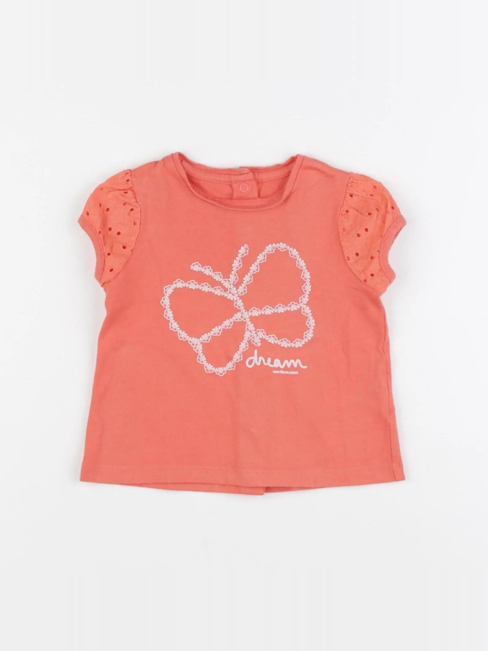 Vertbaudet - tee-shirt orange - 6 mois