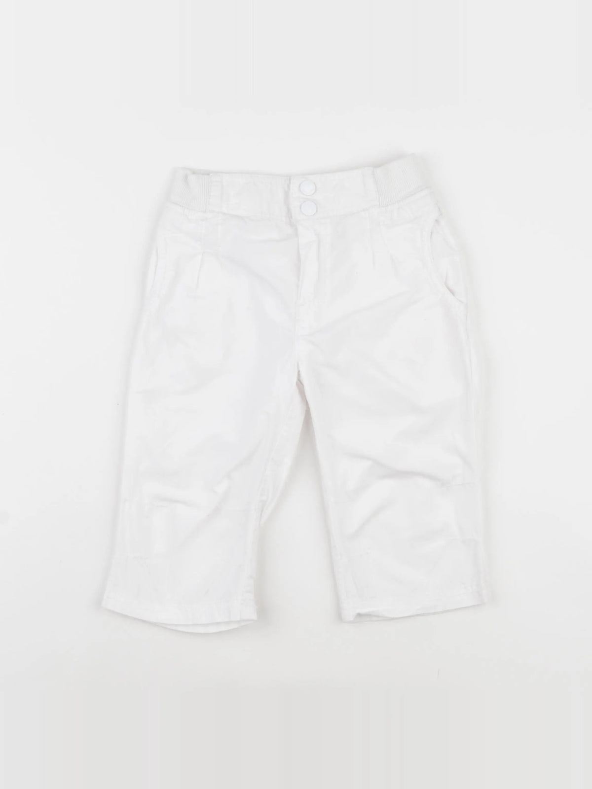 H&M - pantacourt blanc - 3/4 ans
