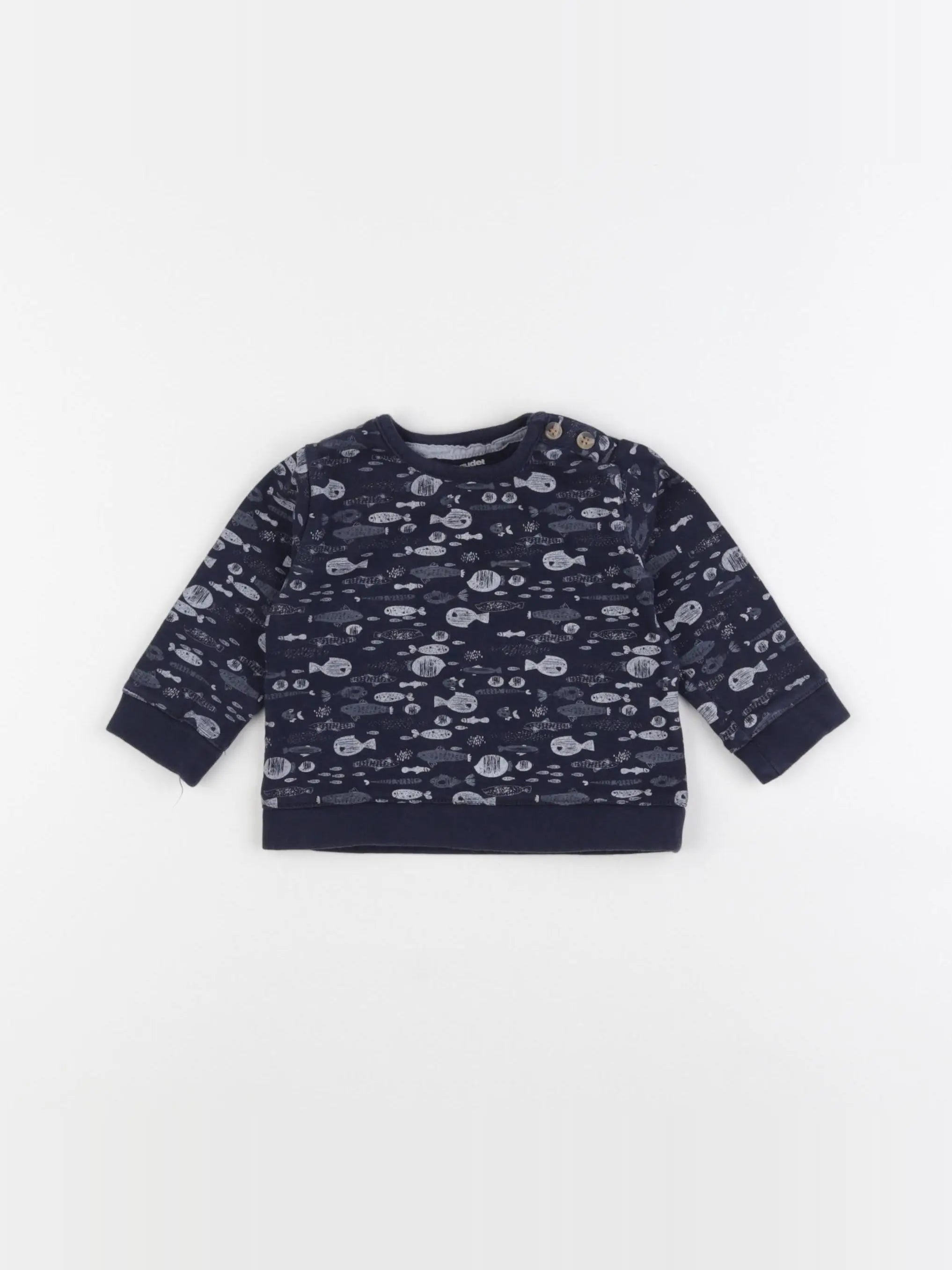 Vertbaudet - tee-shirt bleu - 6 mois