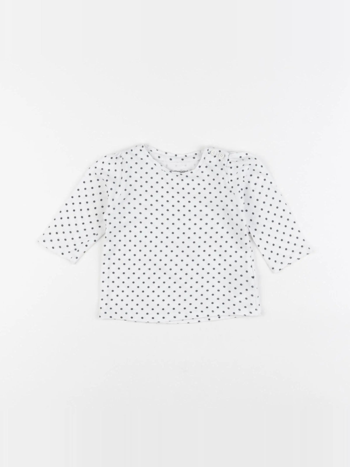 Vertbaudet - tee-shirt blanc, bleu - 3 mois