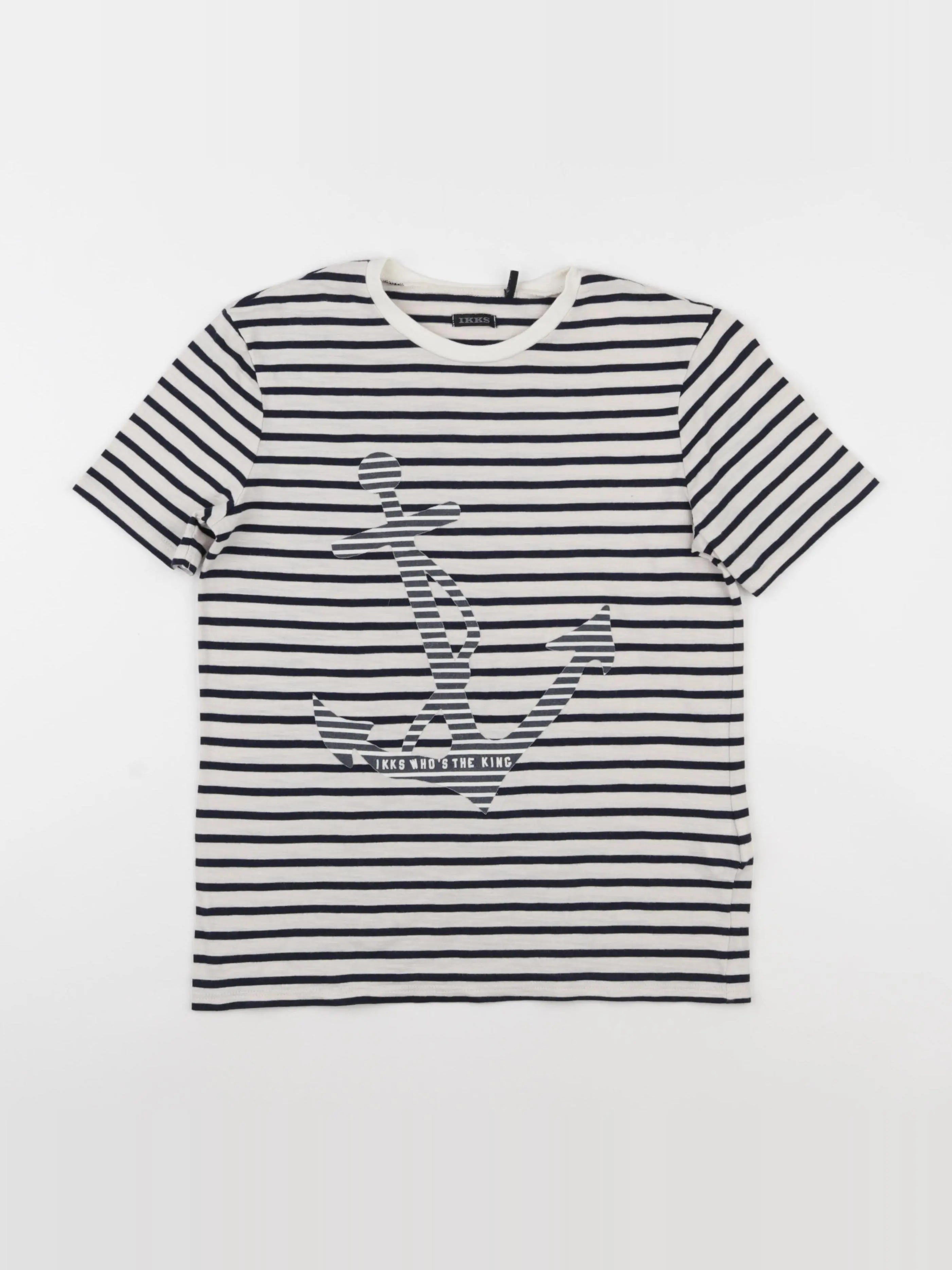 IKKS - tee-shirt blanc, bleu - 12 ans