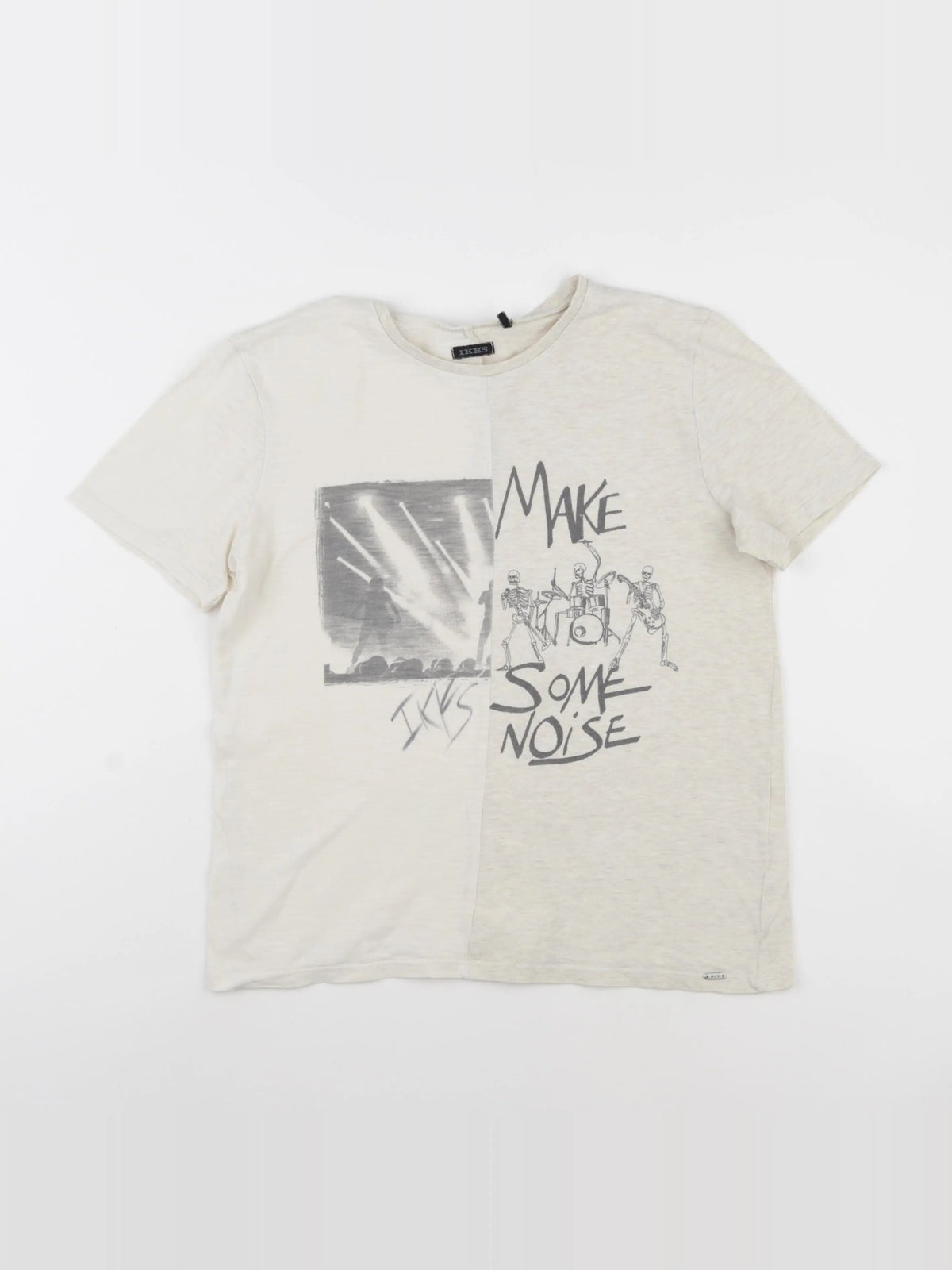 IKKS - tee-shirt blanc, beige - 12 ans
